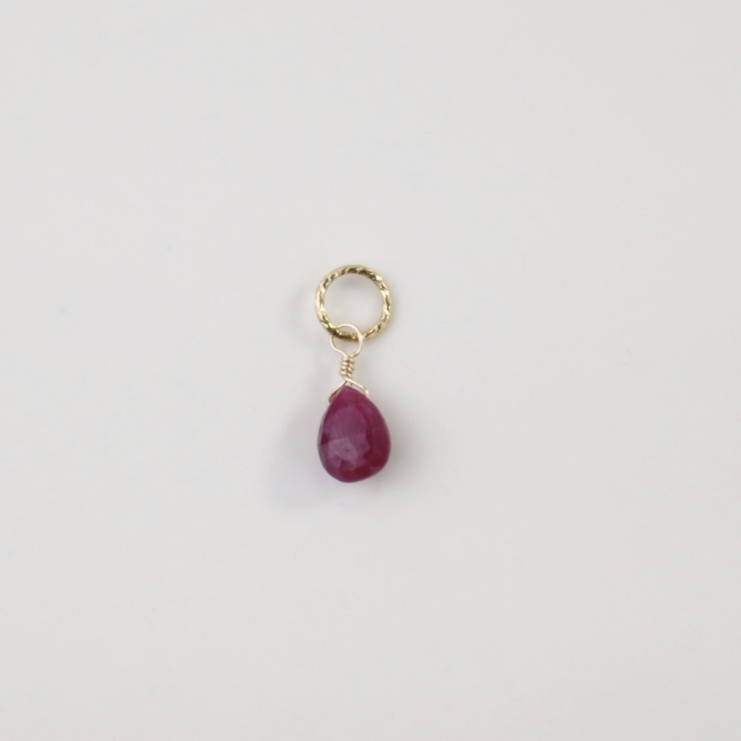 ルビー ネックレスチャーム 14kgf Dragee Jewelry ルビー ネックレスチャーム 14kgf Dragee Jewelry