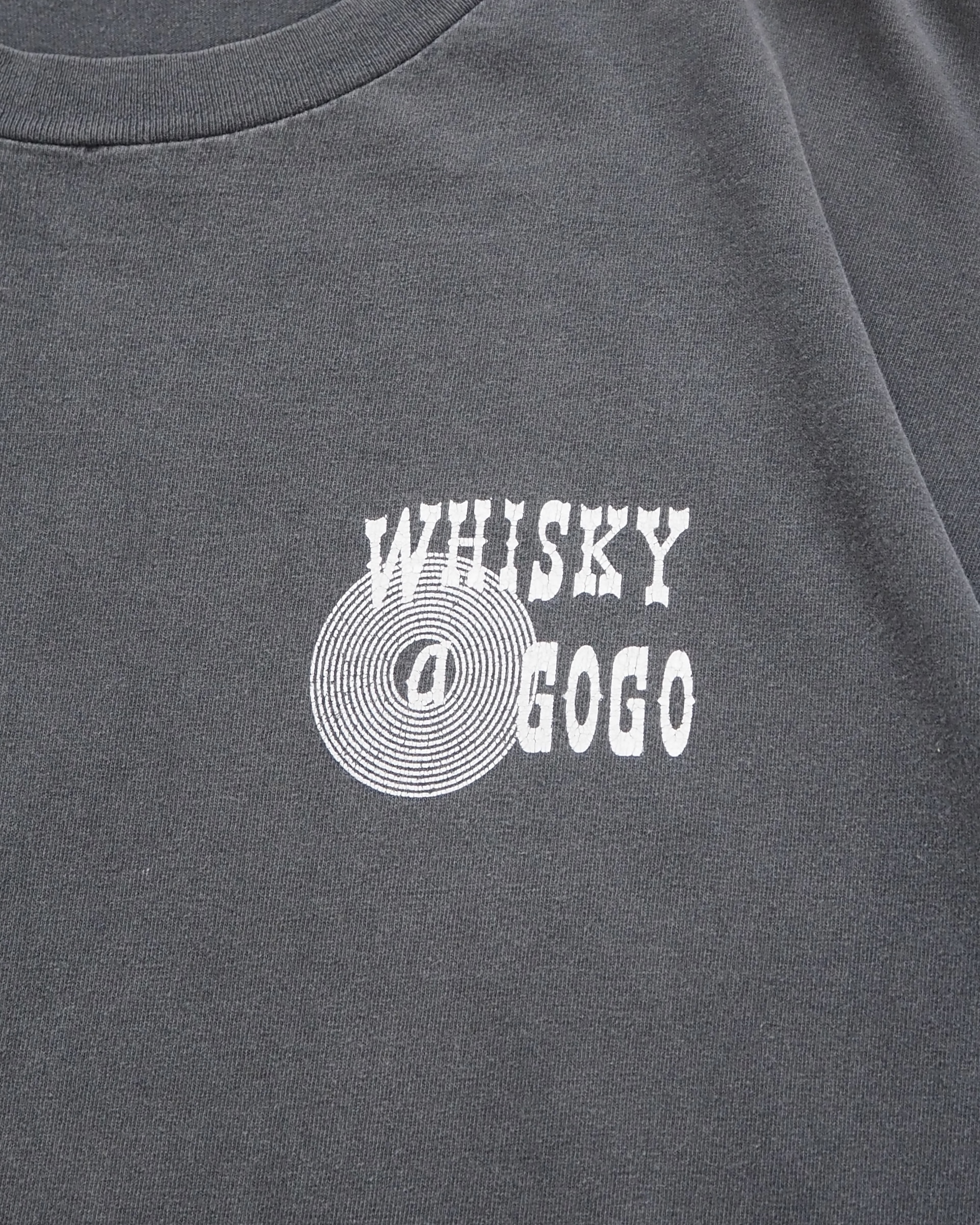90’s-00’s Whisy a go go Tシャツ ブラックフェード XL の画像 12