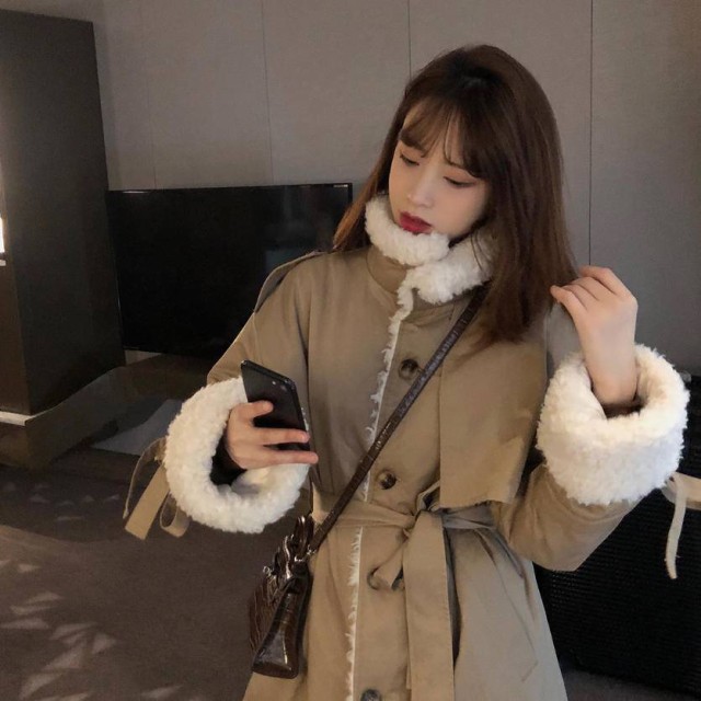 ボア トレンチジャケット コート アウター ゆったり 防寒 秋冬 大人可愛い カジュアル 韓国 オルチャン ファッション Manajily オルチャン 韓国 プチプラレディースファッション ボア トレンチジャケット コート アウター ゆったり 防寒 秋冬 大人可愛い カジュアル 韓国 オルチャン ファッション Manajily オルチャン 韓国 プチプラレディースファッション