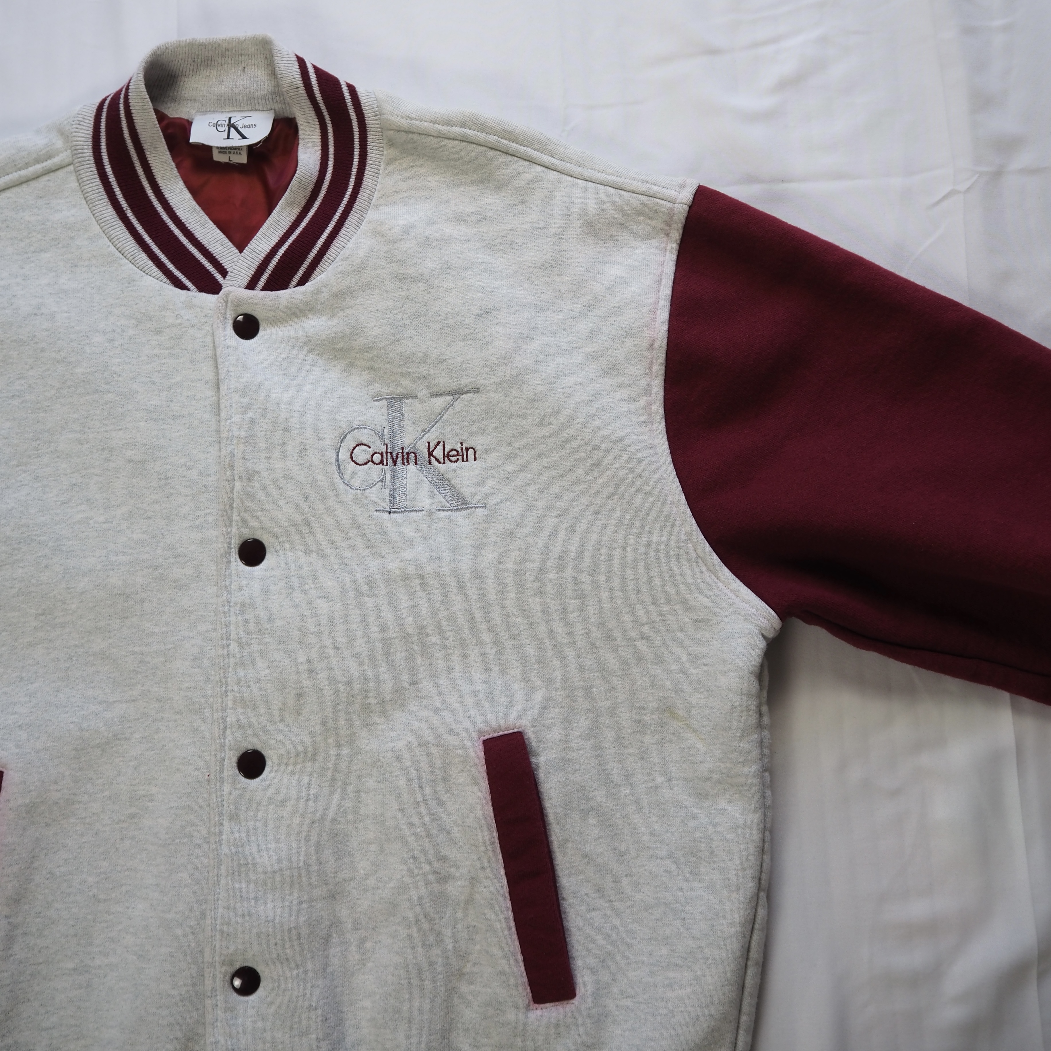 90’s OLD Calvin Klein スウェットスタジャン の画像 10