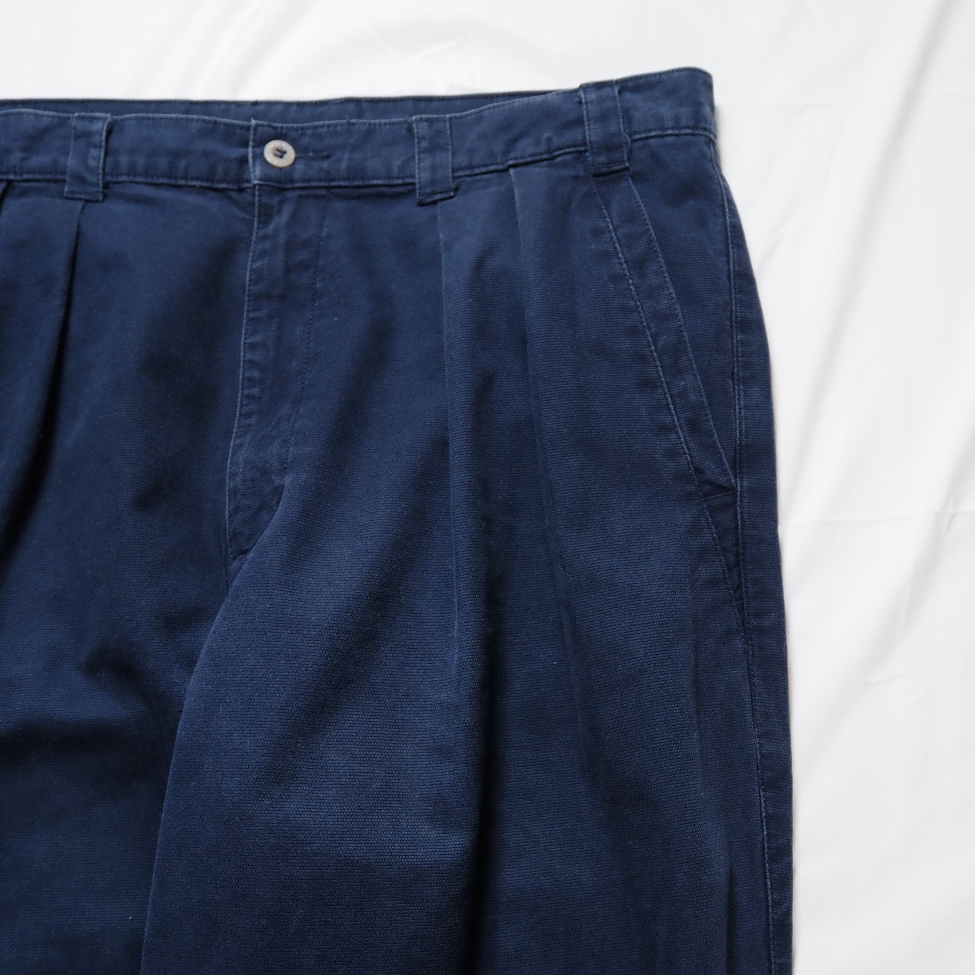 90’s Dockers ワークパンツ ピケパンツ ネイビー の画像 3