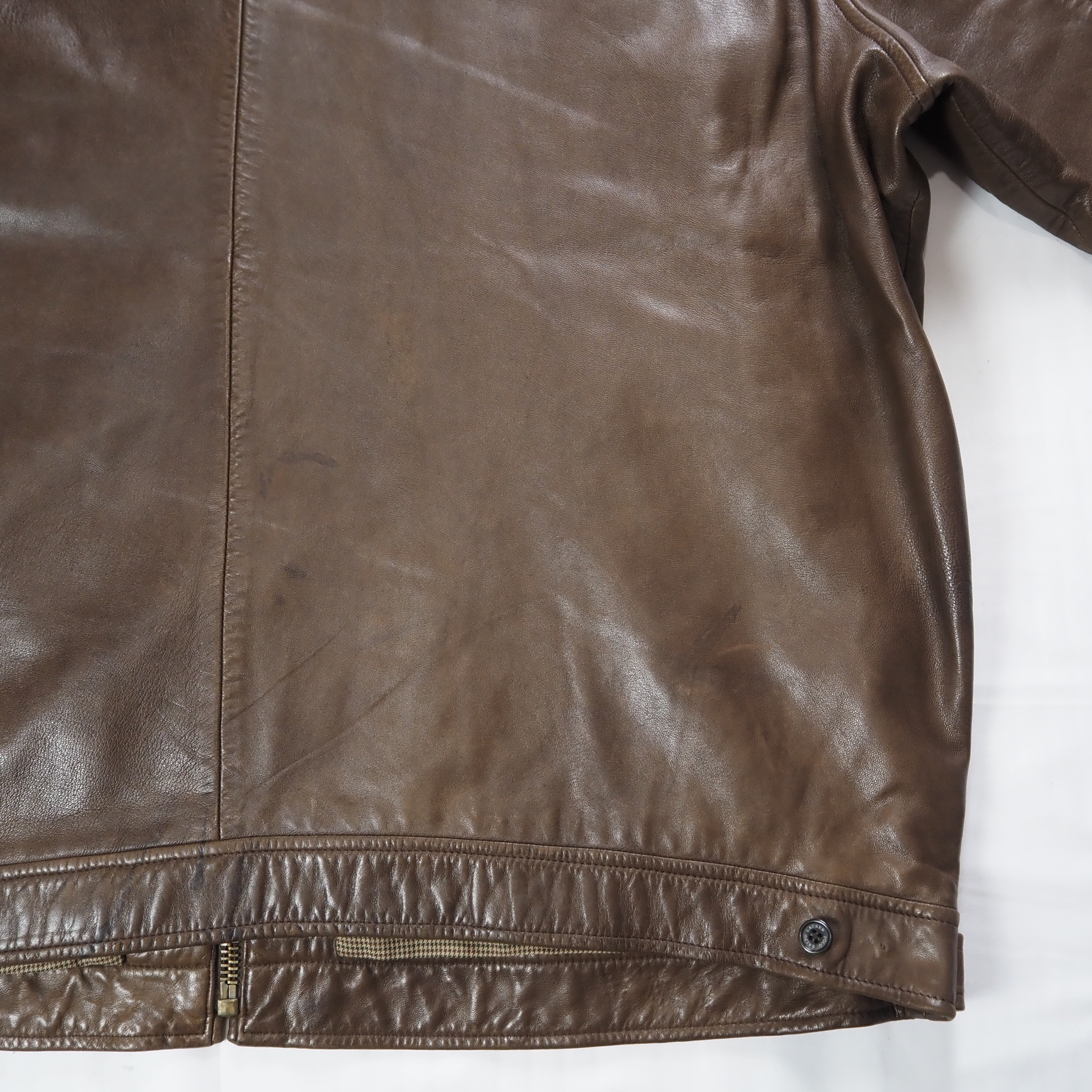 【9/23 20:00入荷】90's Ralph Lauren ラムレザージャケット XXL の画像 19