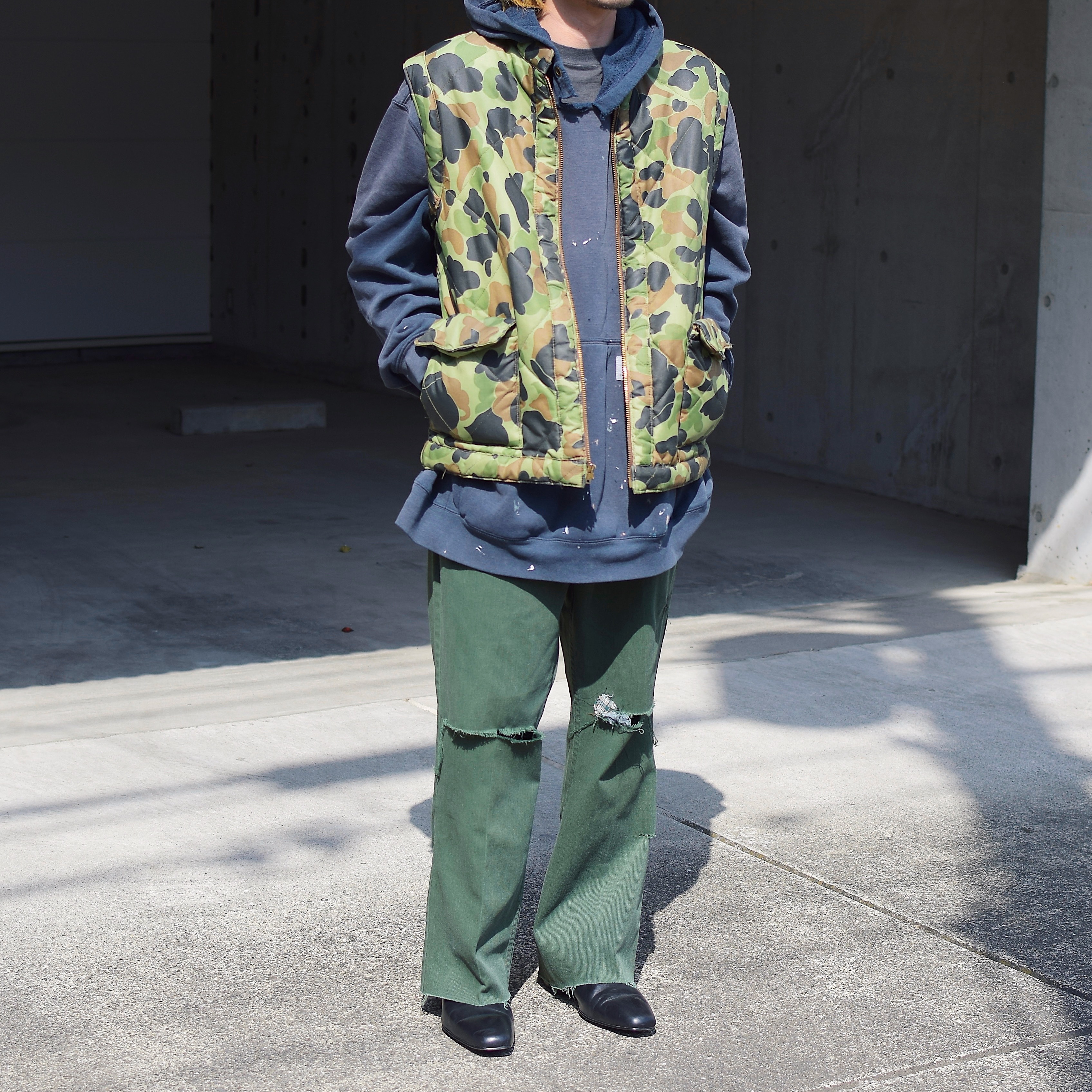 Vintage 60〜70's Frog Skin Camo Down Vest の画像 4