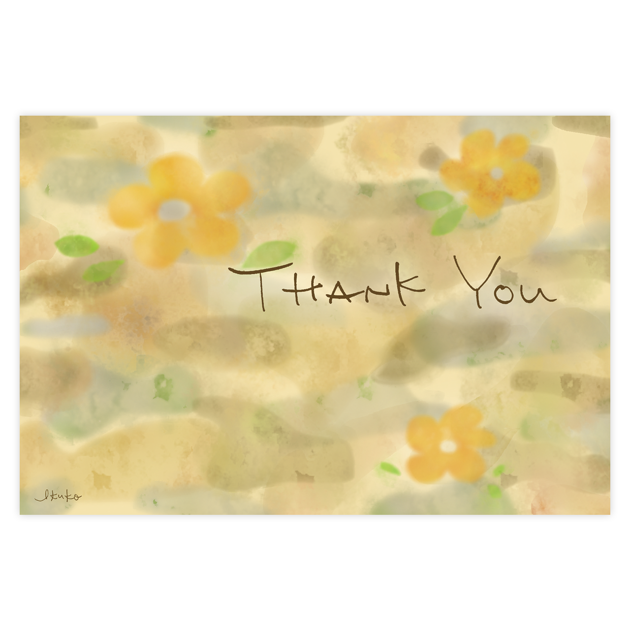 ポストカード ちょっとクールにちょっとかわいいthank You Card Ikuko ほっこり筆ペン文字laboratory ポストカード ちょっとクールにちょっとかわいいthank You Card Ikuko ほっこり筆ペン文字laboratory