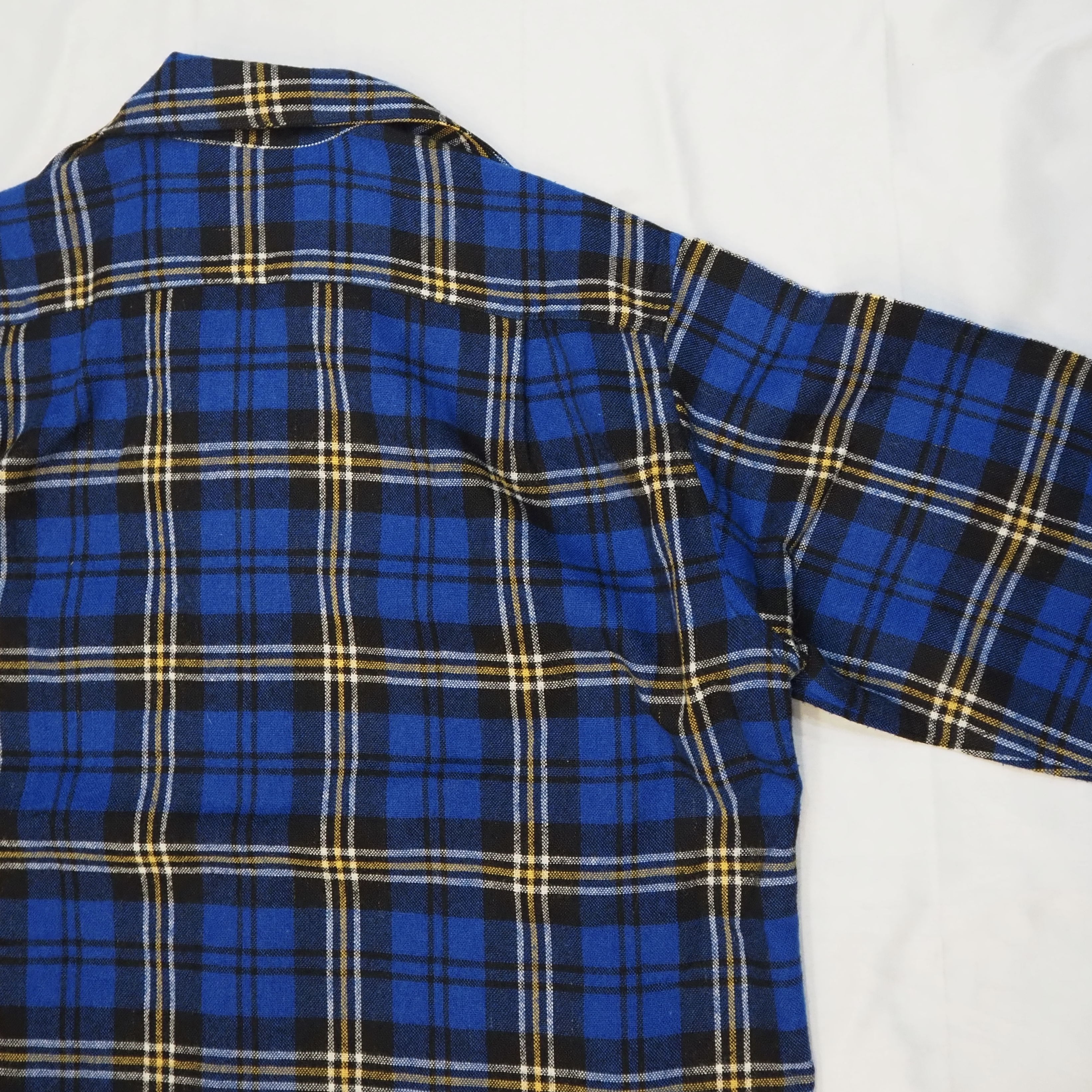 50’s Wool Shirt ブルー×イエロー の画像 12