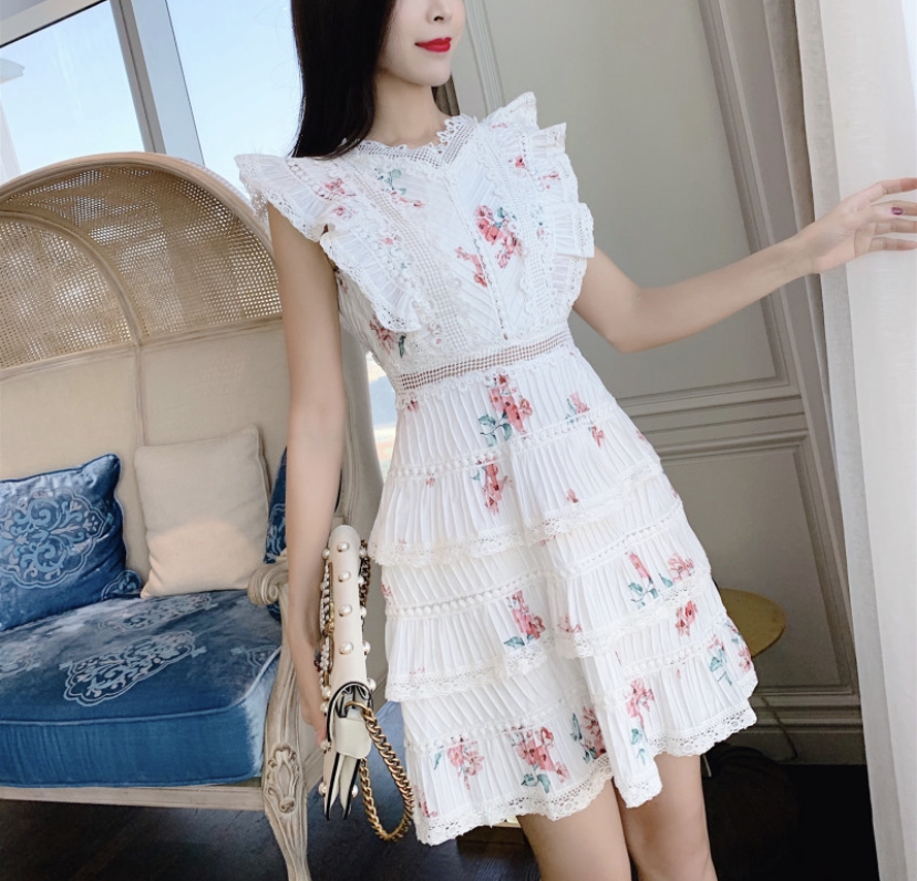 送料無料 エンジェルスリーブフラワーワンピース エンジェル スリーブ フラワー ワンピース 上品 エレガント レディース 春 夏 おしゃれ ファッション Glavie