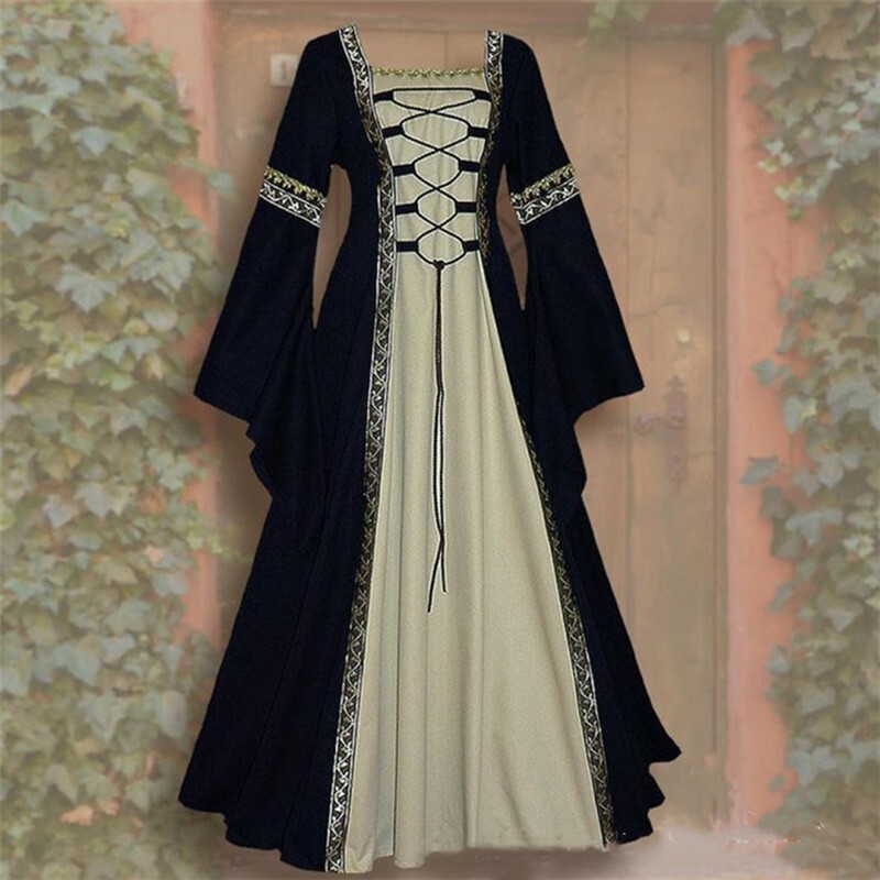 M0263 ゴシック中世ドレス レトロ Vestidos 裁判所ローブ Magicspice