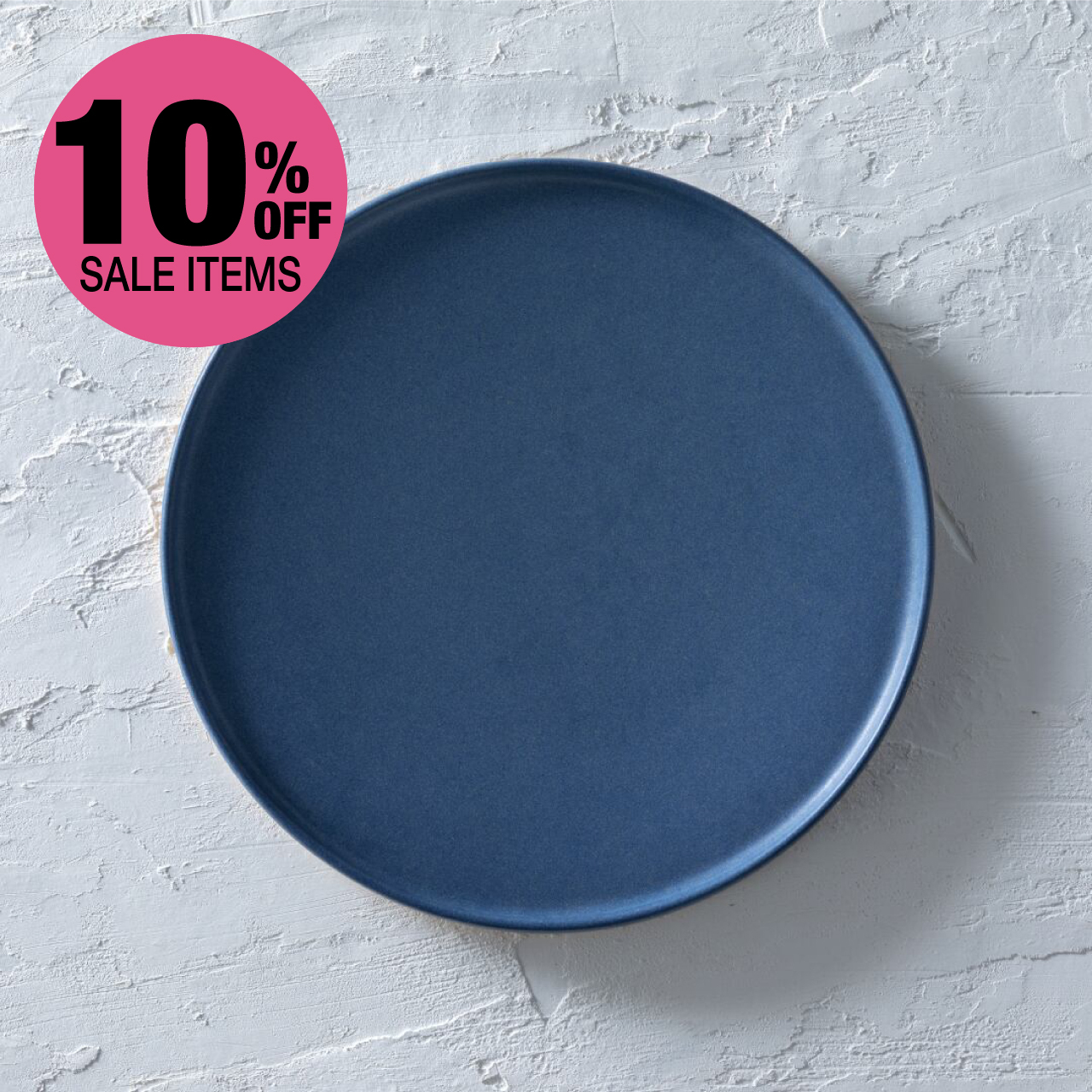 【別注品】大谷焼 田村栄一郎／青マット 25cm フラット（リム90度）サムネイル画像