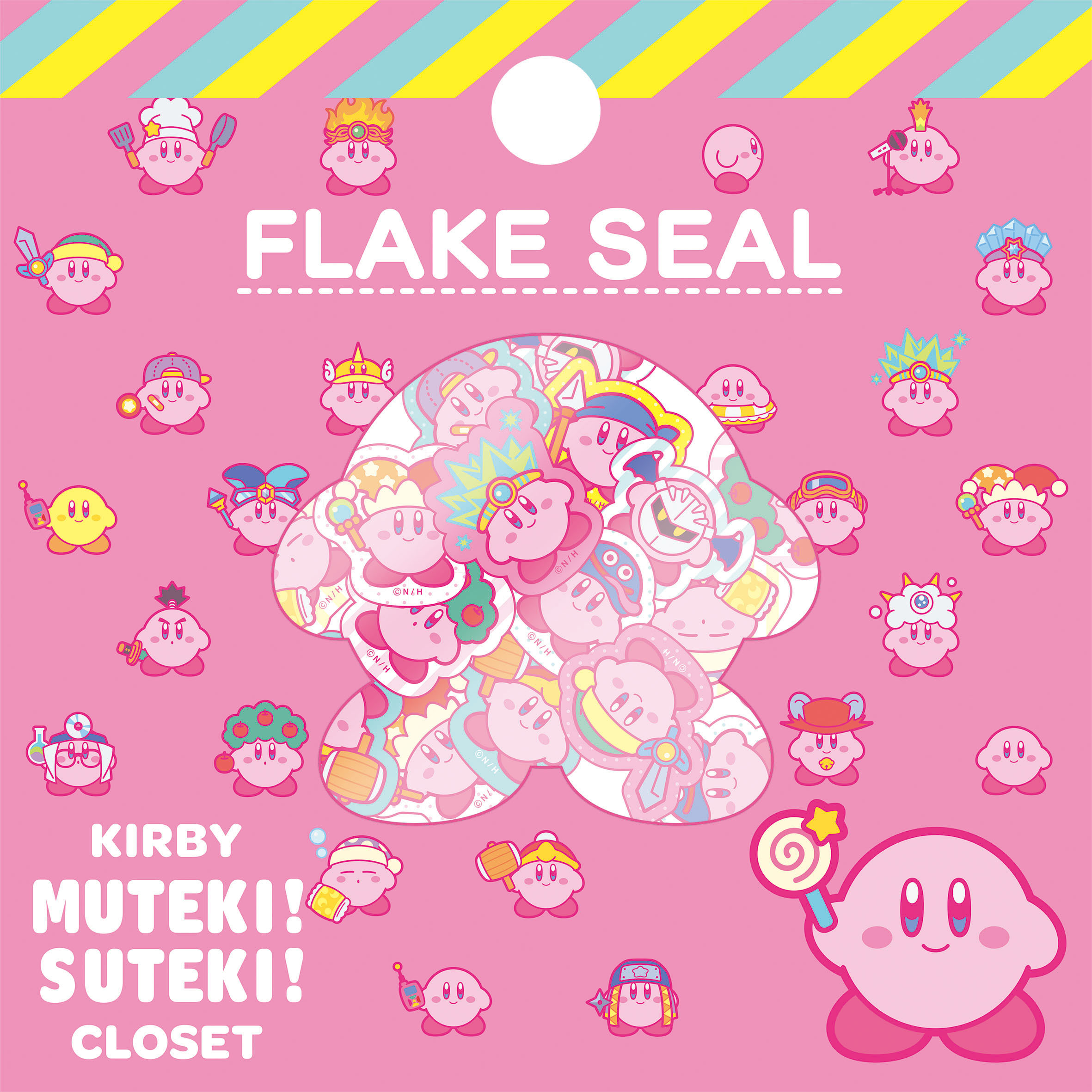 星のカービィ Kirby Muteki Suteki Closet フレークシール 1 ピンク エンスカイ Controller Company Official Online Store