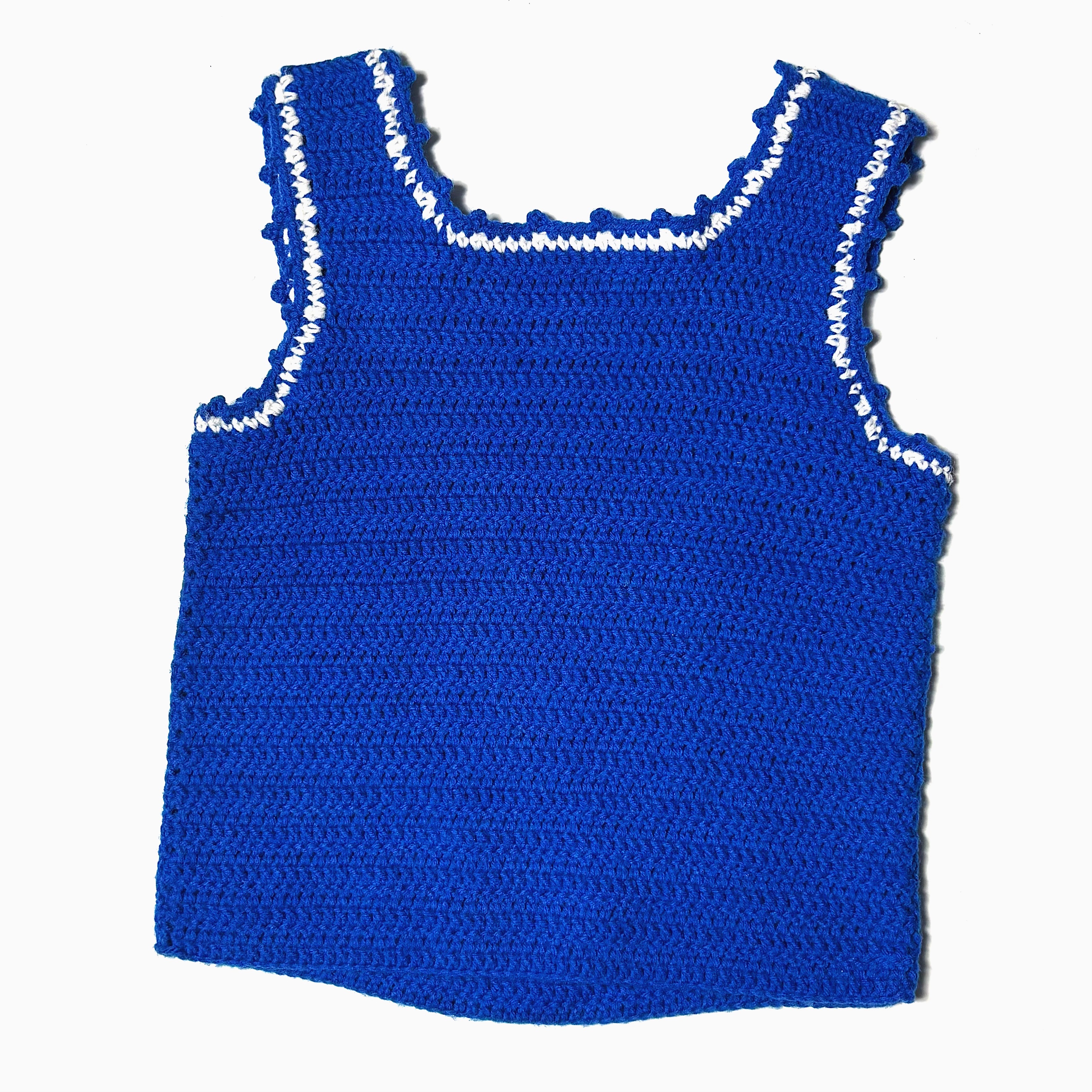 Vintage Crochet Knit Vest の画像 2