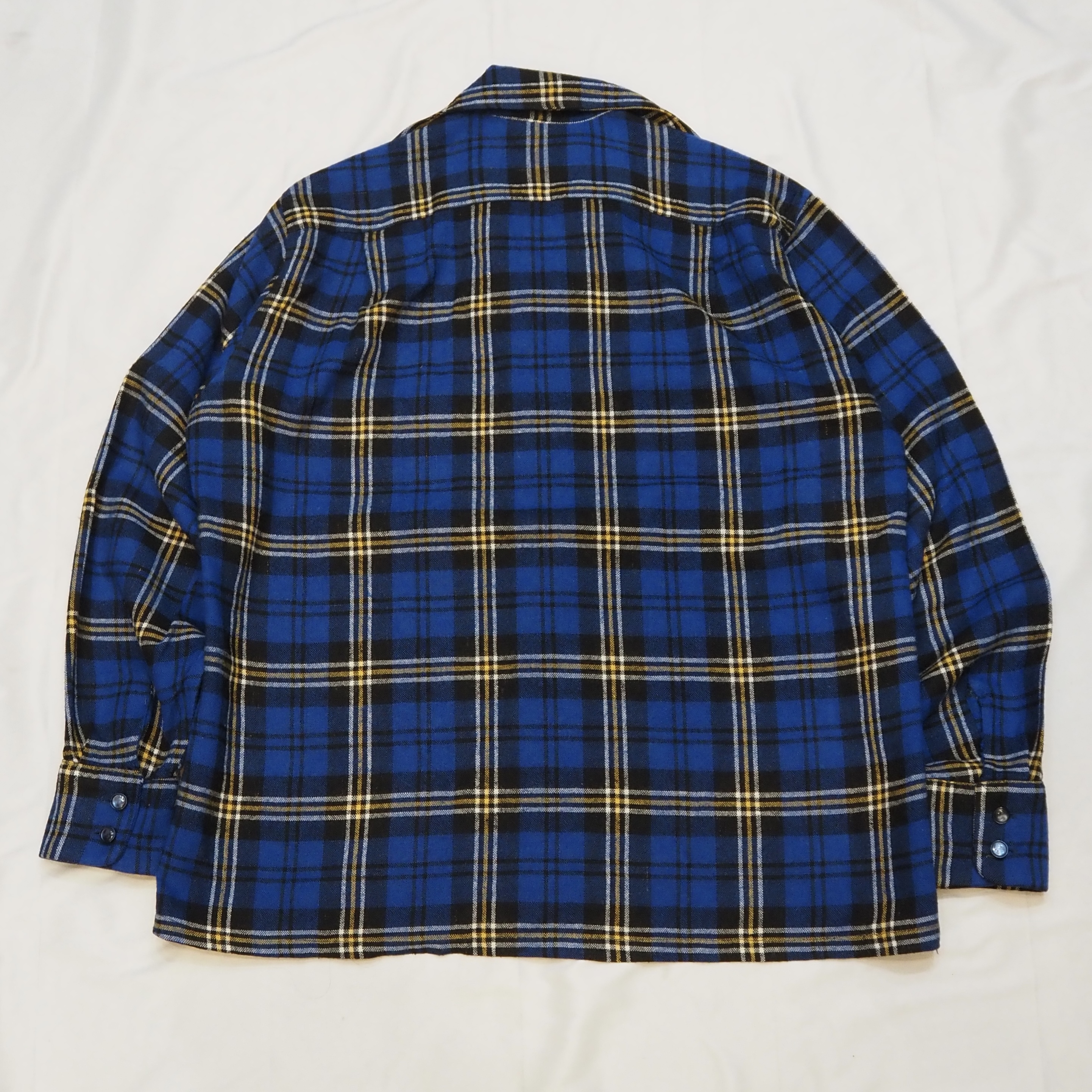 50’s Wool Shirt ブルー×イエロー の画像 10