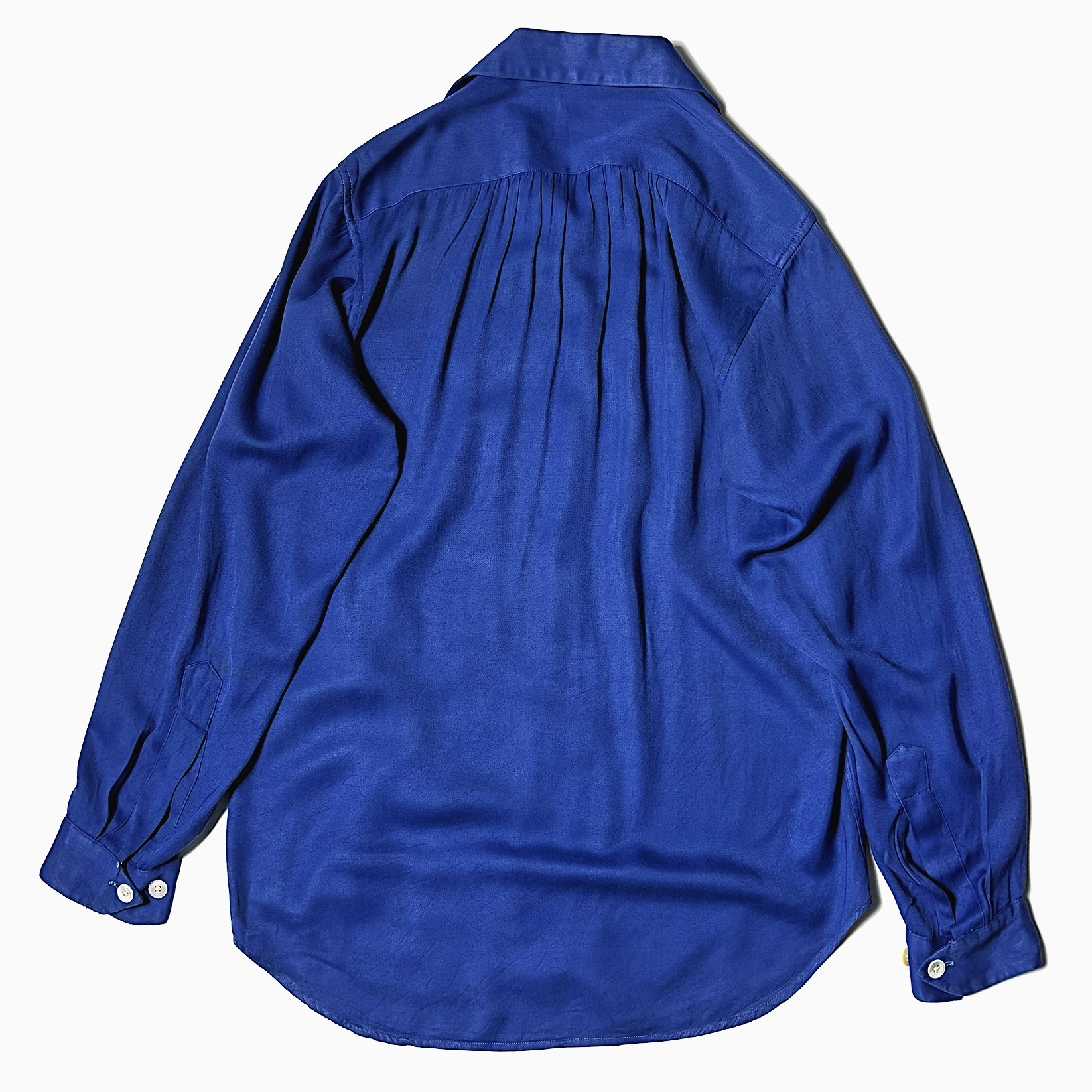 Vintage 50's【Charmella BY Enro】Open Collar Rayon Shirt の画像 2