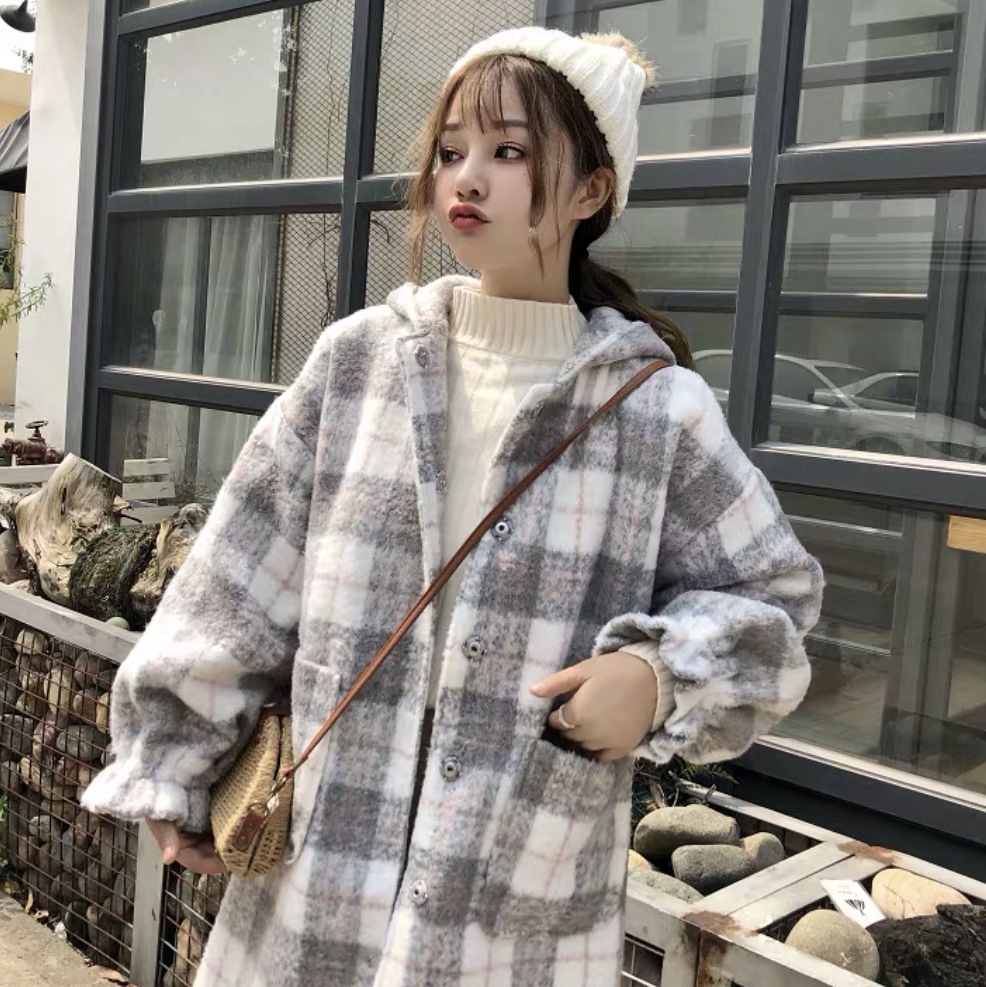 チェック 柄 ウール タッチ コート レディース 秋 冬 物 長袖 オルチャン ファッション 可愛い ガーリー フード 付き Ou 0128 Happy Orurea ハッピーオルレア チェック 柄 ウール タッチ コート レディース 秋 冬 物 長袖 オルチャン ファッション 可愛い ガーリー フード 付き Ou 0128 Happy Orurea ハッピーオルレア