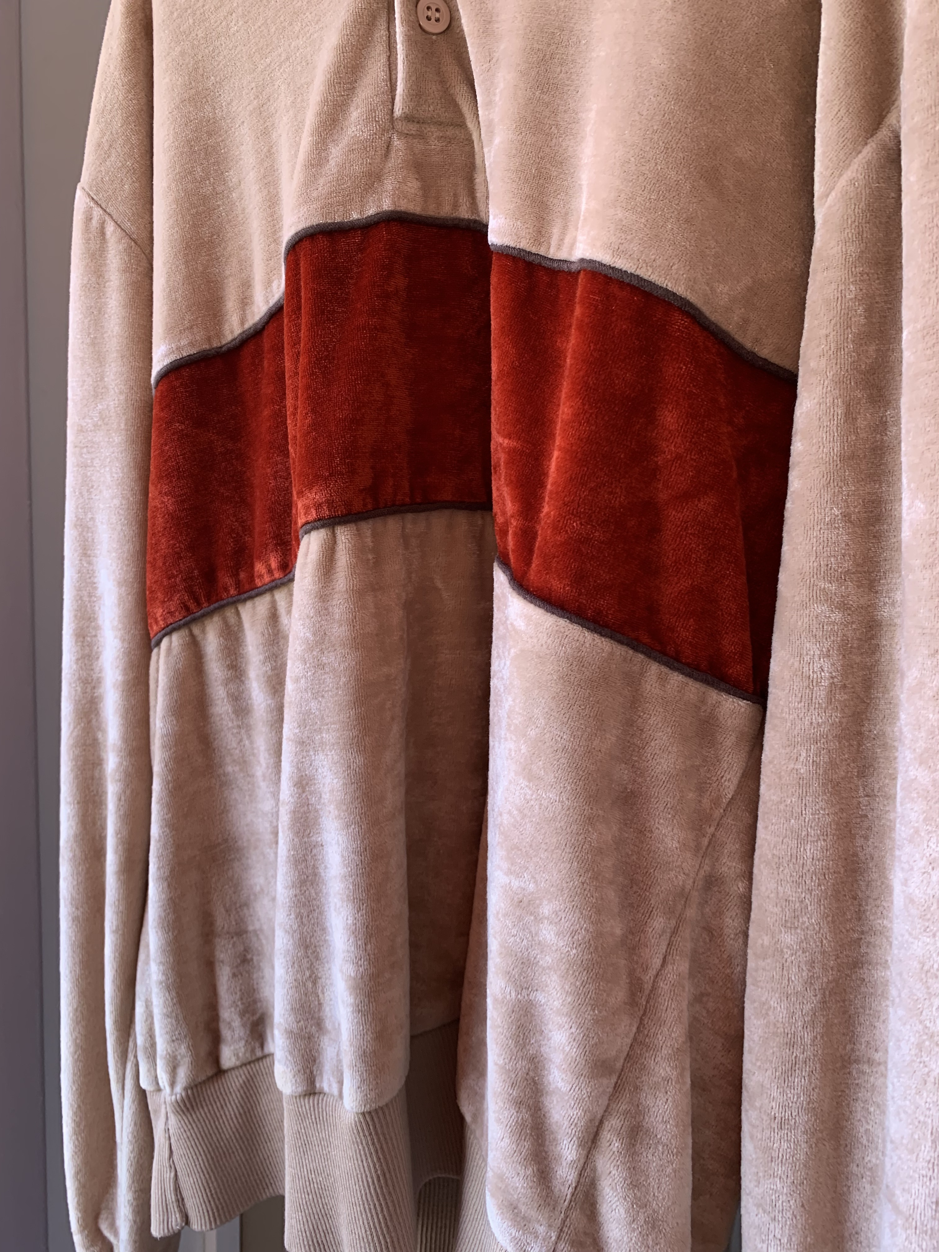 ~1990s velour tops ④ の画像 3