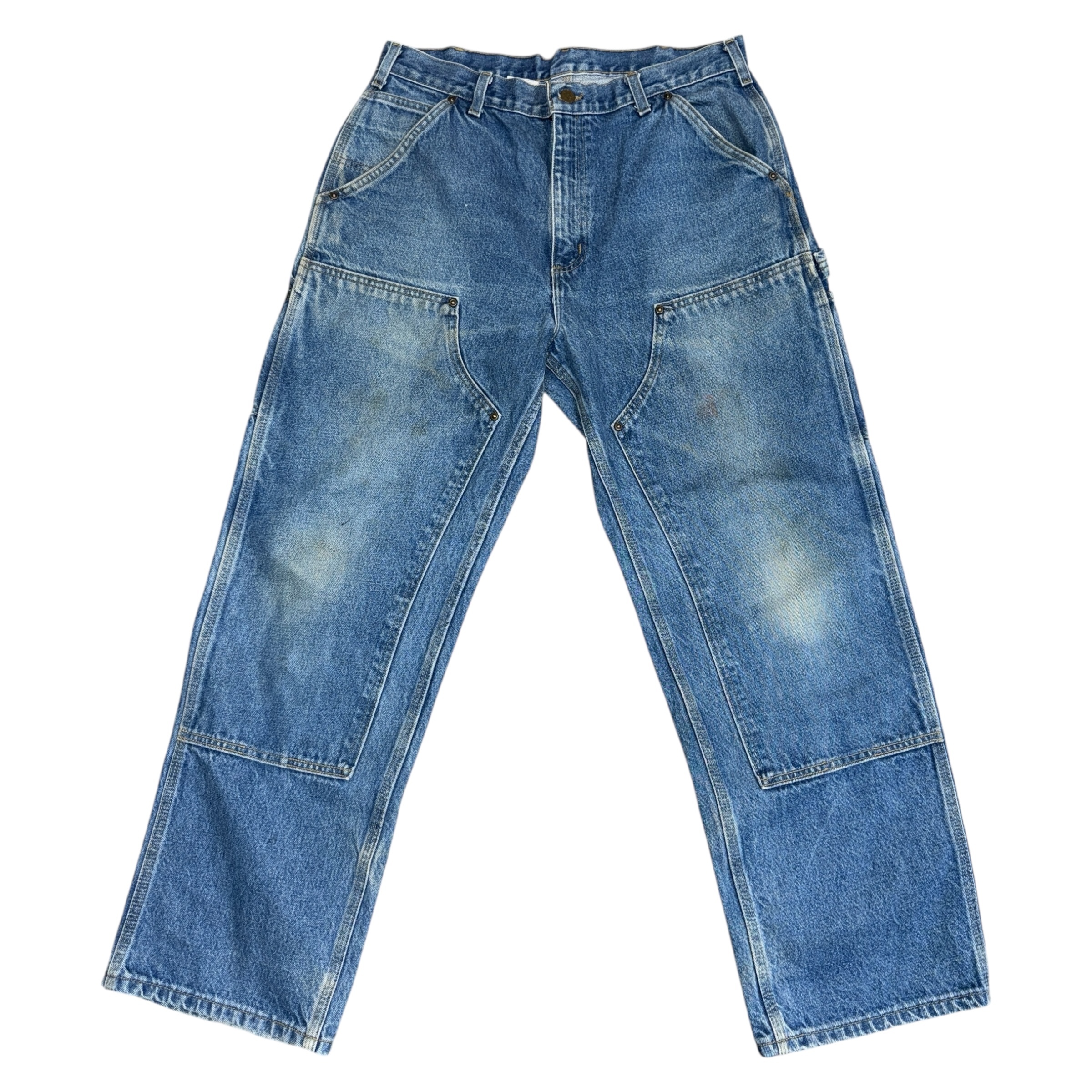 【Carhartt】カーハート ダブルニー DOUBLE FRONT LOGGER DUNGAREE デニム ペインターパンツ 34in.