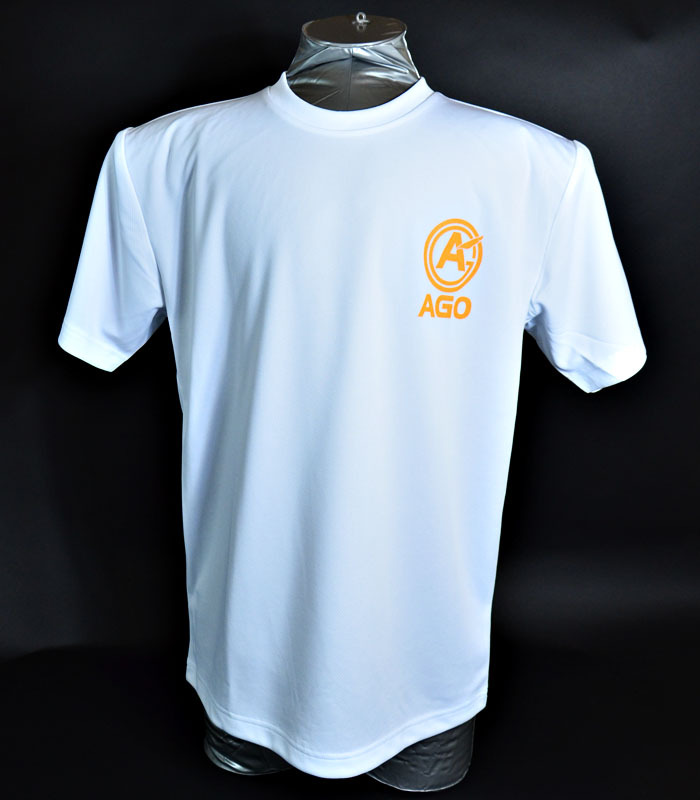 AGOロゴプリント オリジナルドライTシャツ white - 画像1