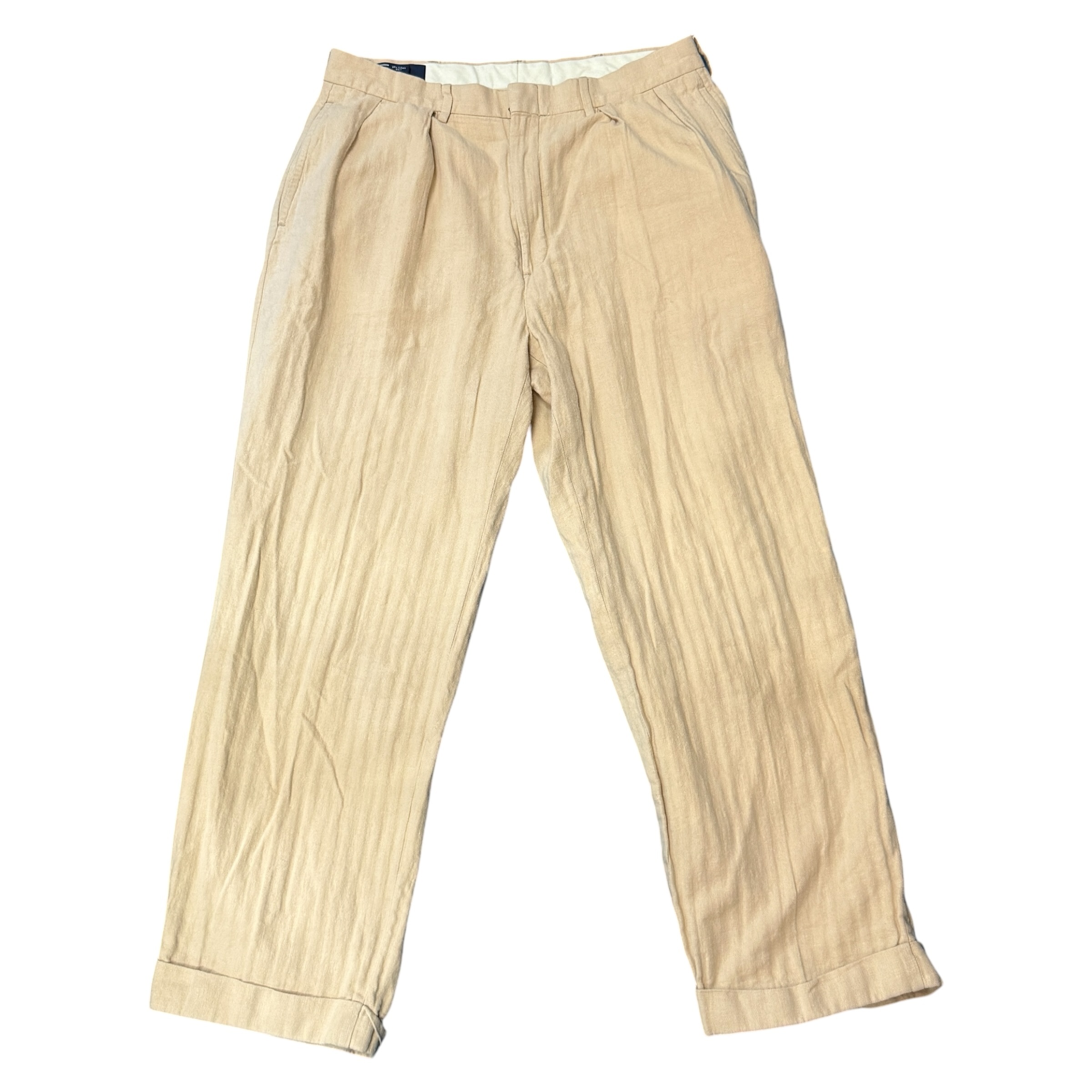【POLO RALPH LAUREN】ポロ ラルフローレン “LINEN COTTON 2TUCK SLACKS” リネンスラックス