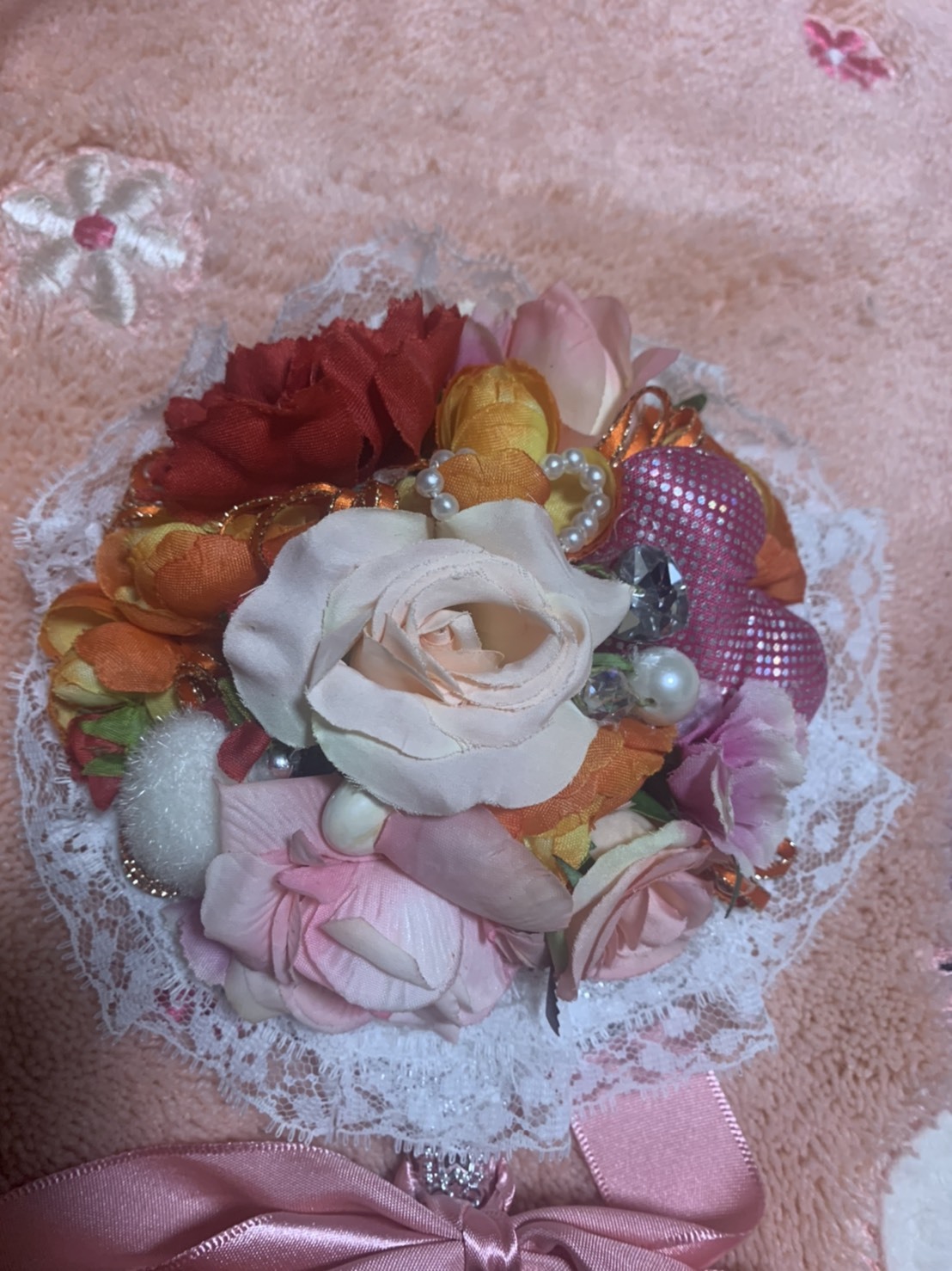 姫系雑貨 ハンドメイド 1点物 ウエディン用品 可愛い鏡用 通販商 コロナ応援の為安売り 姫雑貨のラブカワ