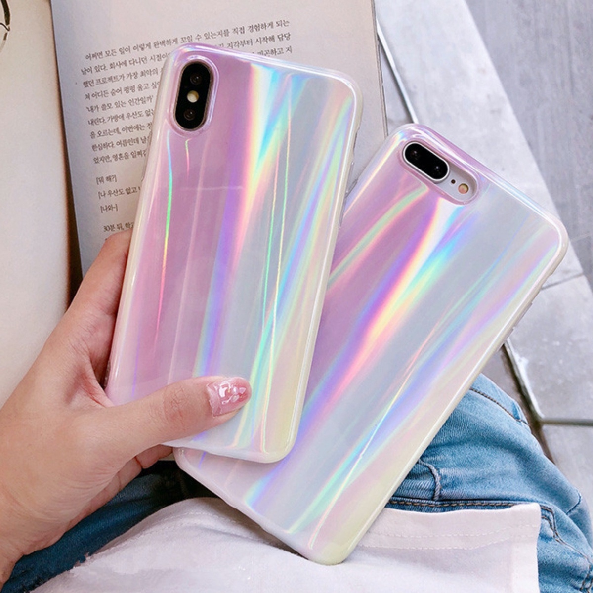 Iphone ケース 韓国 ストライプオーロラケース Tpu 個性的 シンプル ケース 可愛い おしゃれ Iphone7 8 Se2 Iphonex Xs Iphonexr Iphone11 Iphone11pro スマホケース 携帯ケース セレクトショップオンリーユー