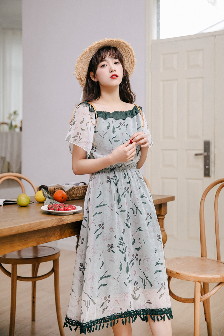 おすすめ 夏 ワンピース シフォンワンピース 花柄 フラワープリント フレア ミモレ丈 フリンジ ガーリー 可愛い Ladys Paradise おすすめ 夏 ワンピース シフォンワンピース 花柄 フラワープリント フレア ミモレ丈 フリンジ ガーリー 可愛い Ladys Paradise