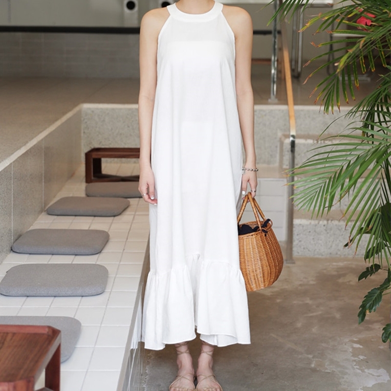 アメリカンスリーブロングワンピース W0628 Resort Style Shop Puiny