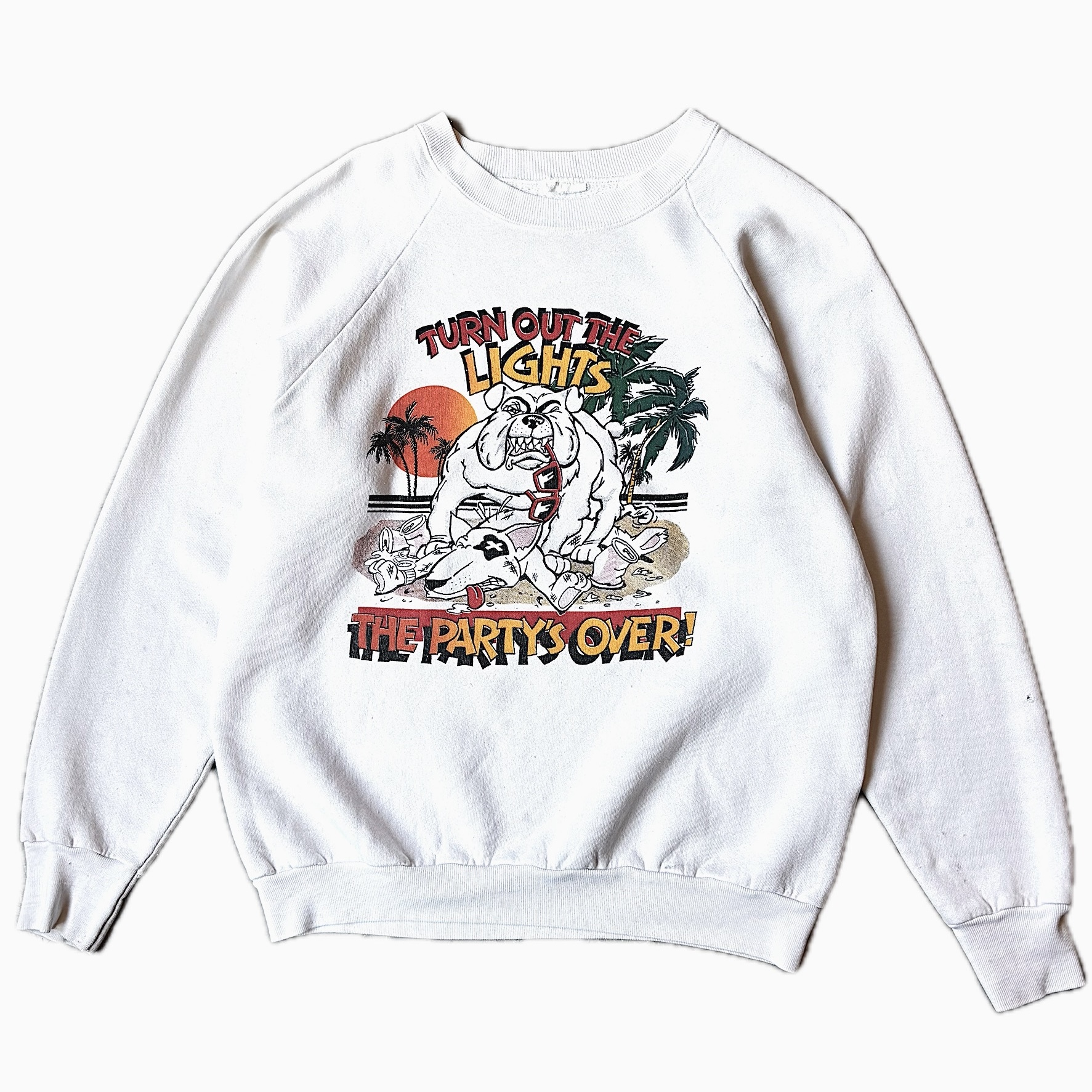 Vintage 80~90's "THE PARTY'S OVER!" Sweat