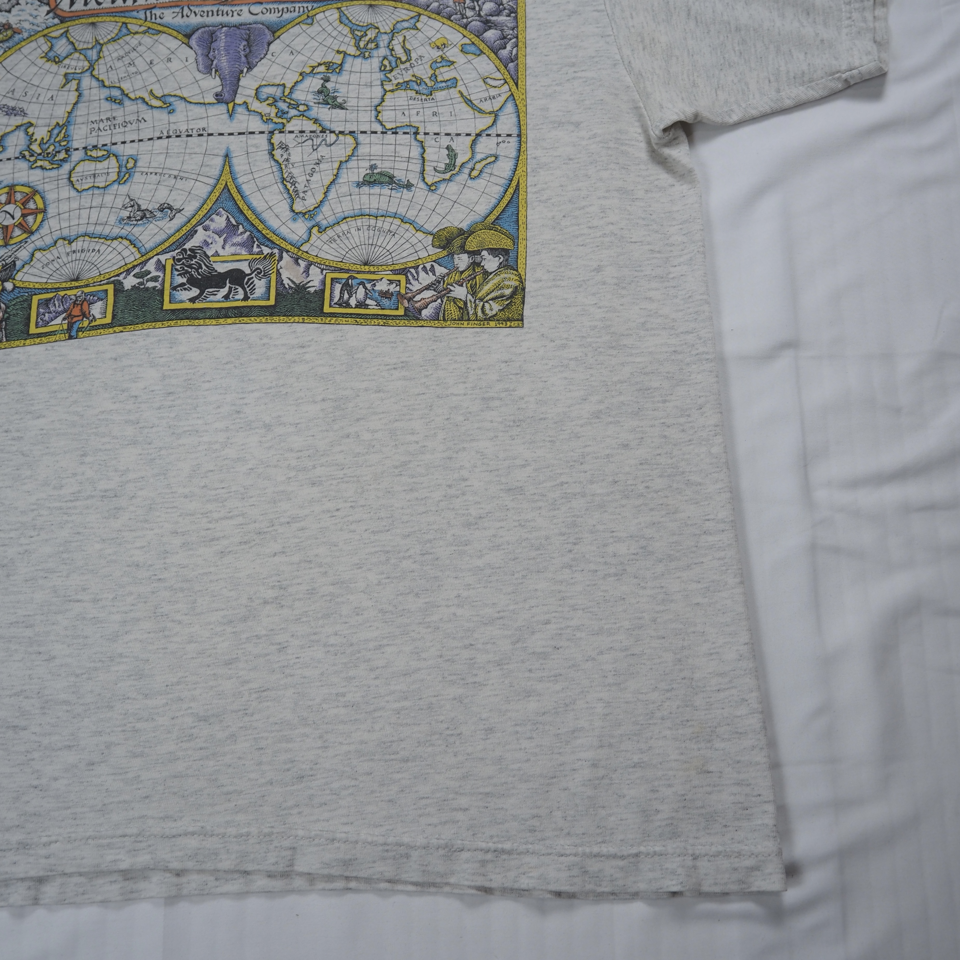 90’s 世界地図Tシャツ グレー アメリカ製 の画像 11