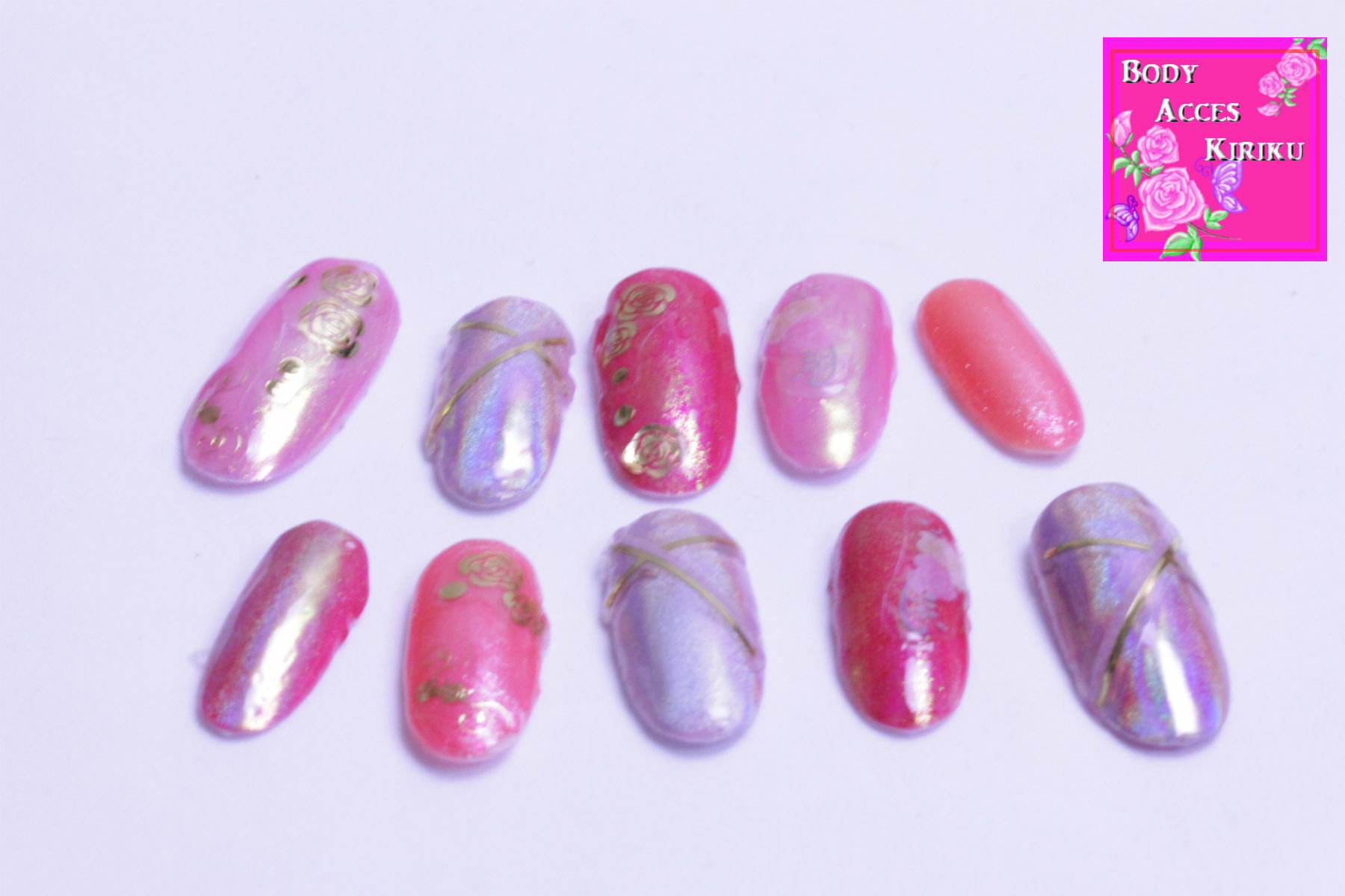 オーダーメイド ユニコーンピンクネイル Body Acces Kiriku