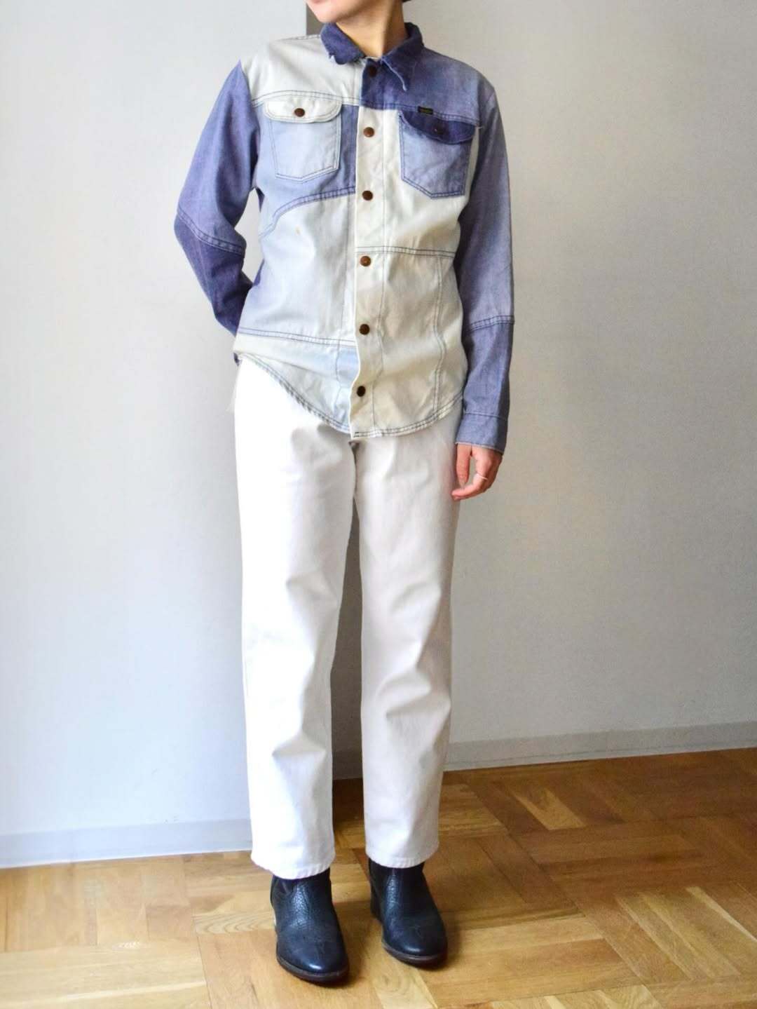 〜1970s MAVERICK Patchwork western shirt の画像 3
