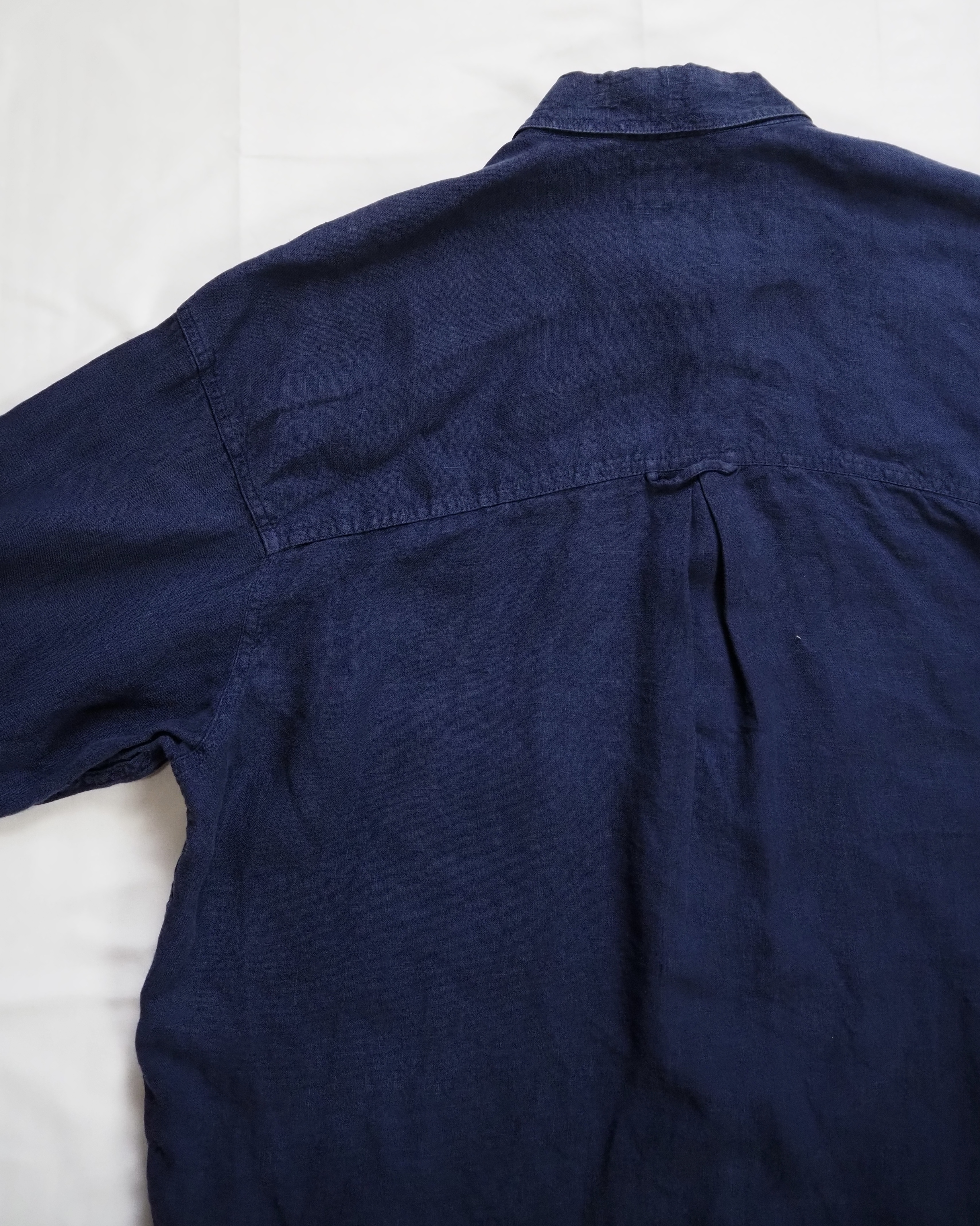 90’s OLD GAP リネンシャツ ネイビー XL の画像 10