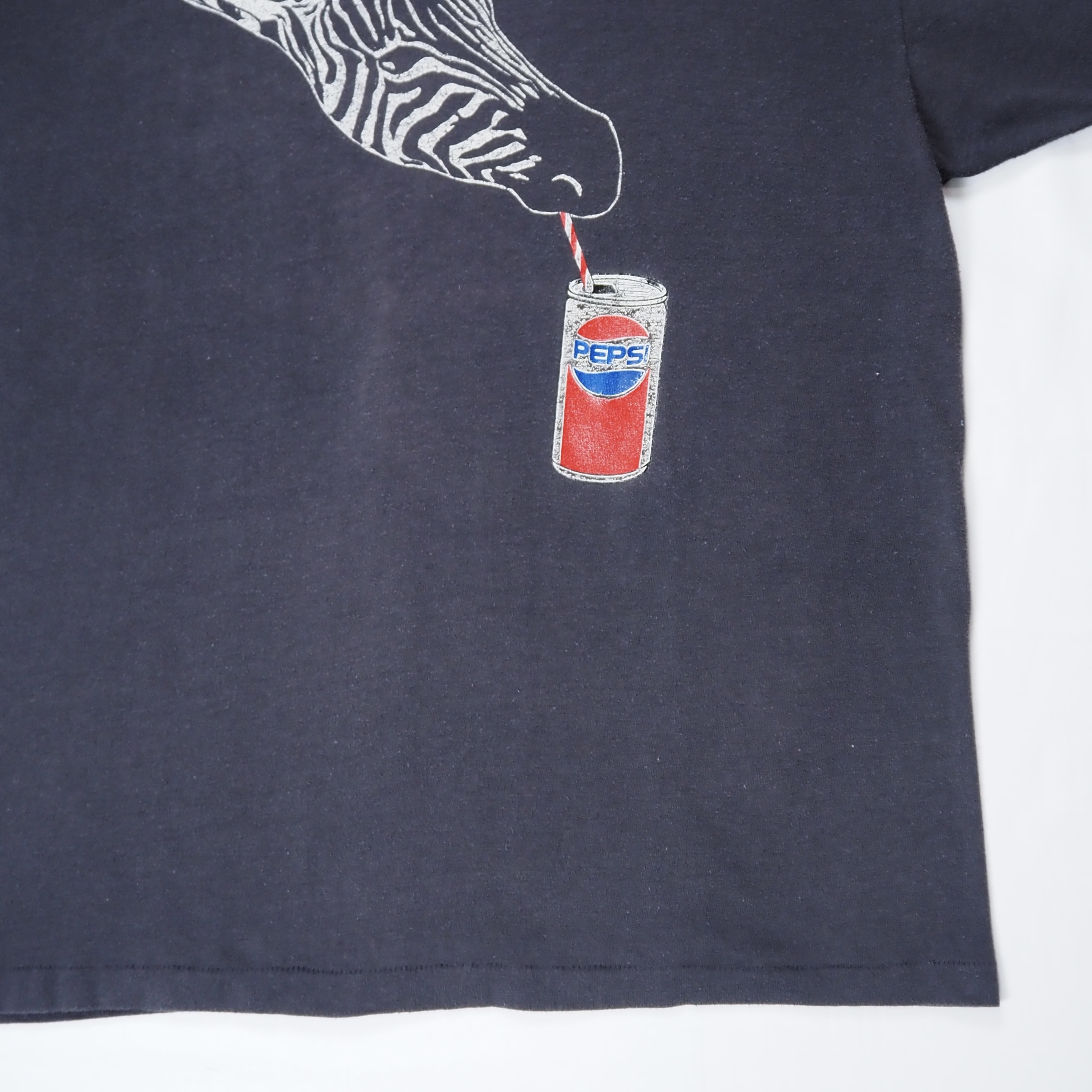 80’s-90’s ペプシTシャツ ゼブラ M~L程度 ブラック の画像 9