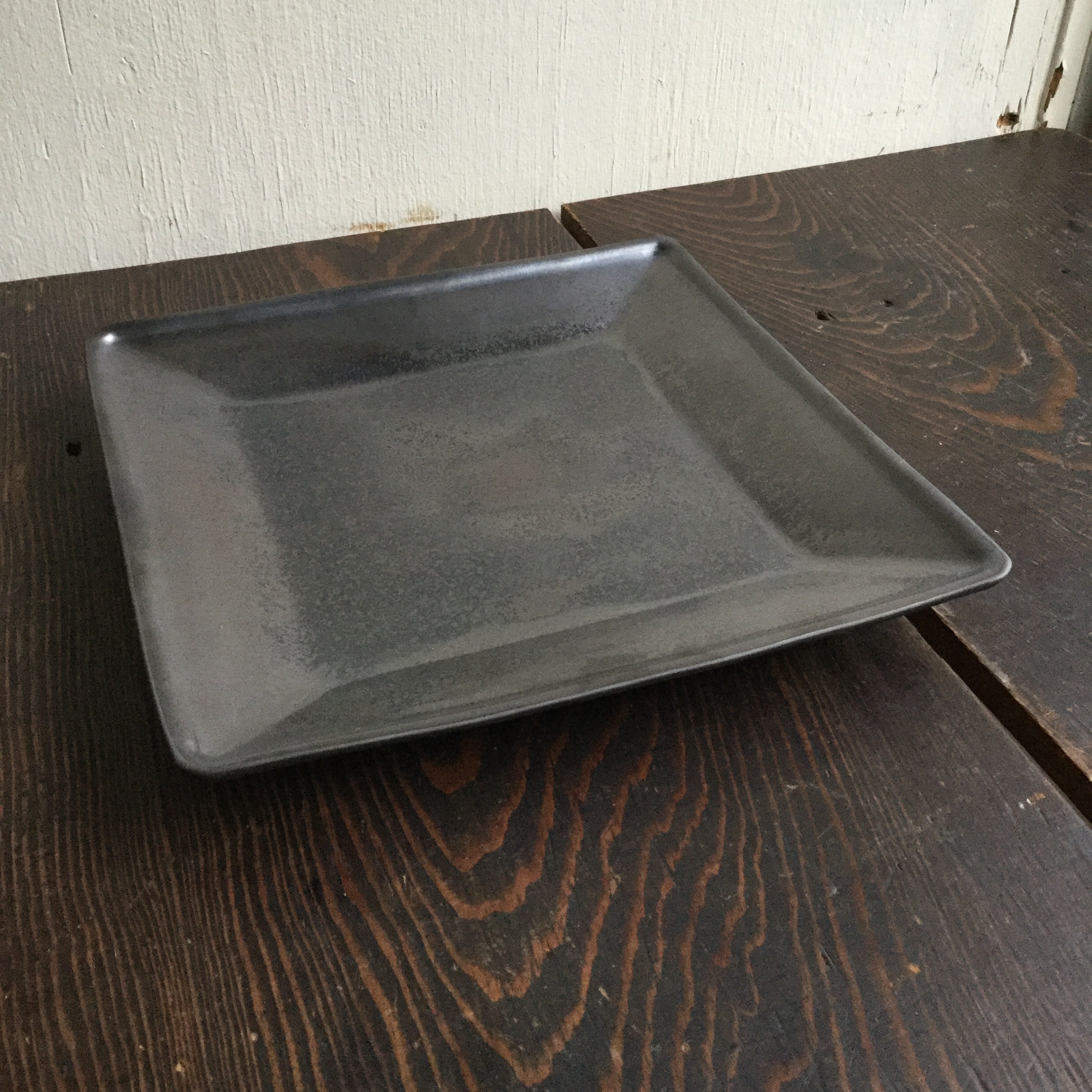 【内田裕太】 四角皿 黒錆 23㎝×23cm - 画像3