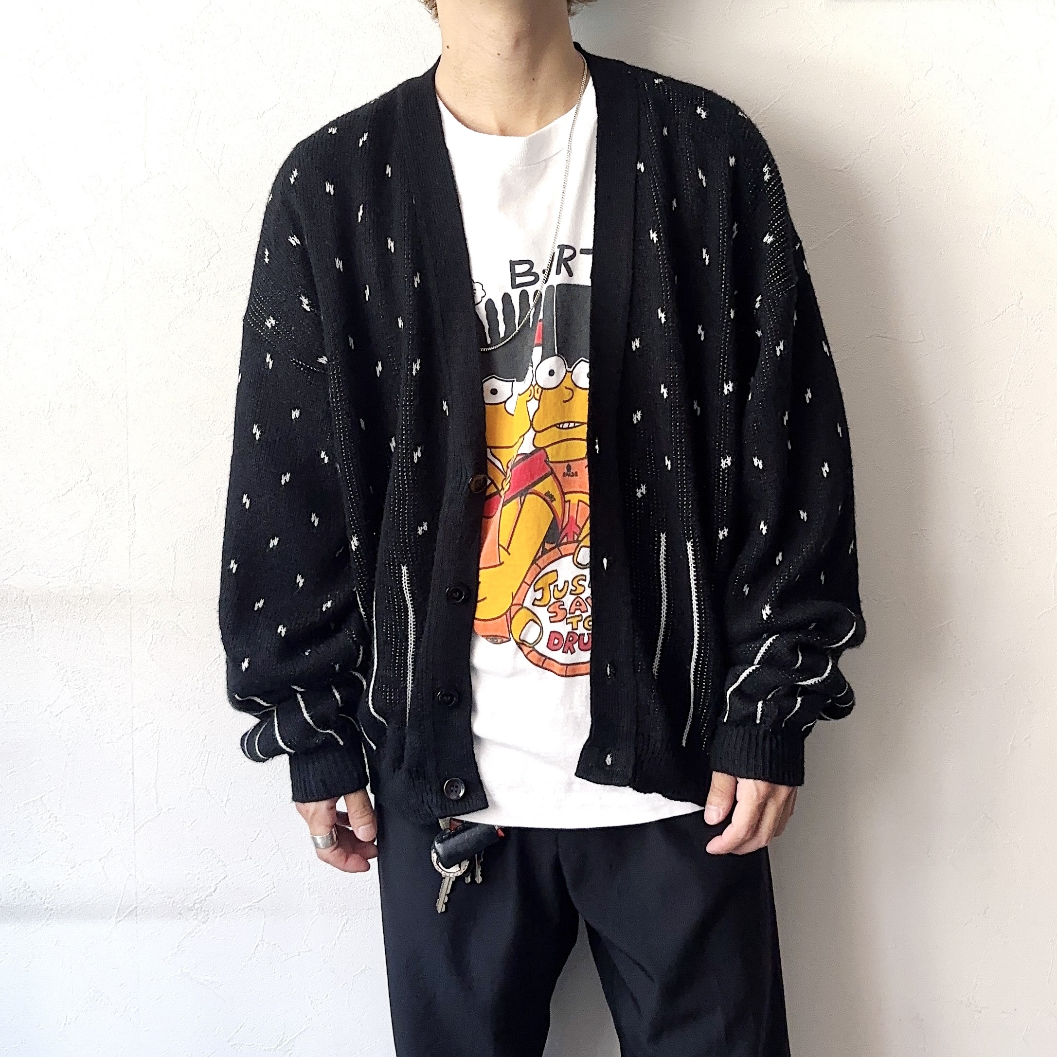 Vintage 80〜90's【NEW TERRITORIES】Pattered Knit Cardigan の画像 3