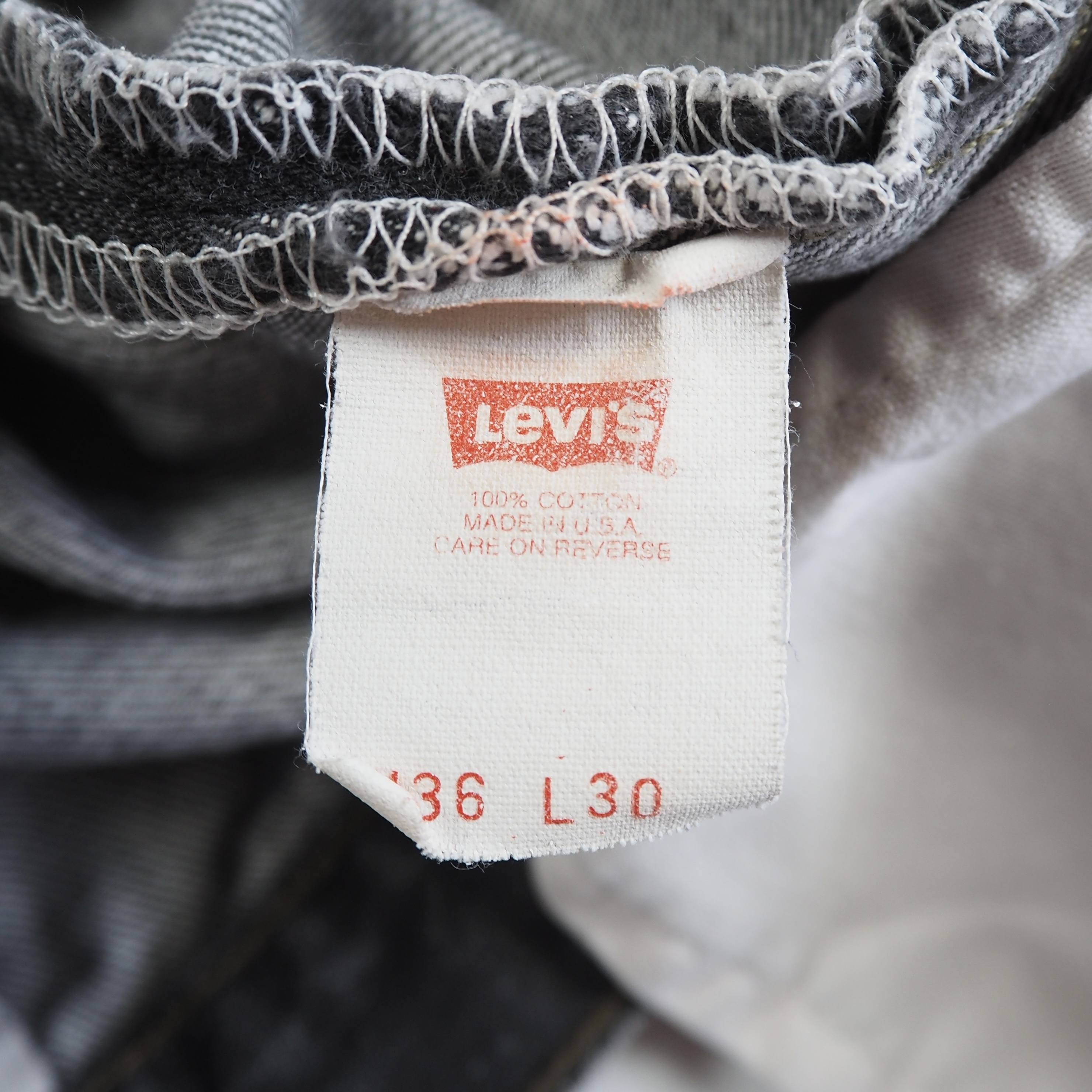 90’s Levi’s 501 先染めブラックデニム 36×30 の画像 10