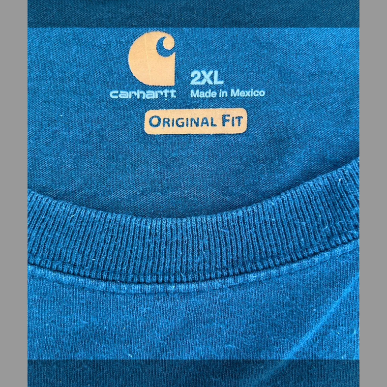 カーハート Carhartt 長袖Tシャツ ワンポイント ロゴ 大きいサイズ 袖プリント 2XL（グリーン） の画像 3