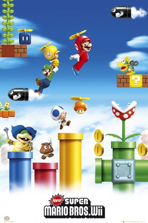 Newスーパーマリオブラザーズwii Mario Luigi 海外ポスター