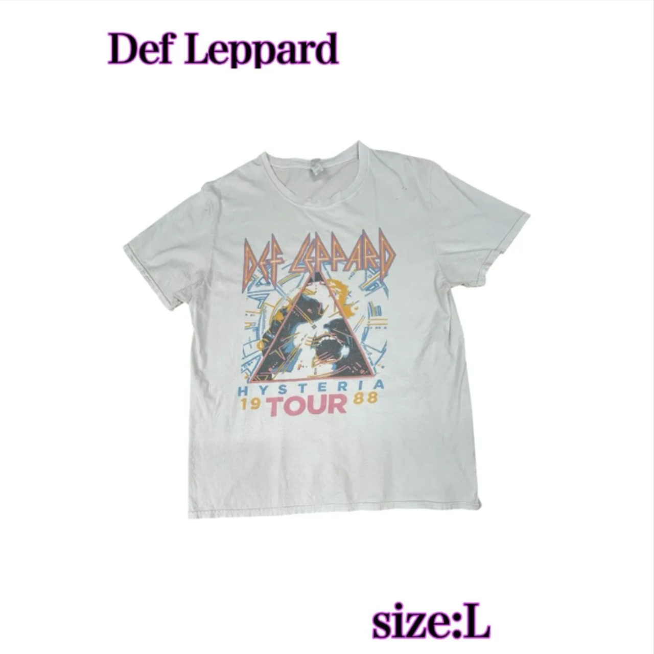 Def Leppard デフレパード ツアーT HYSTERIA 1988 ロックT バンドT