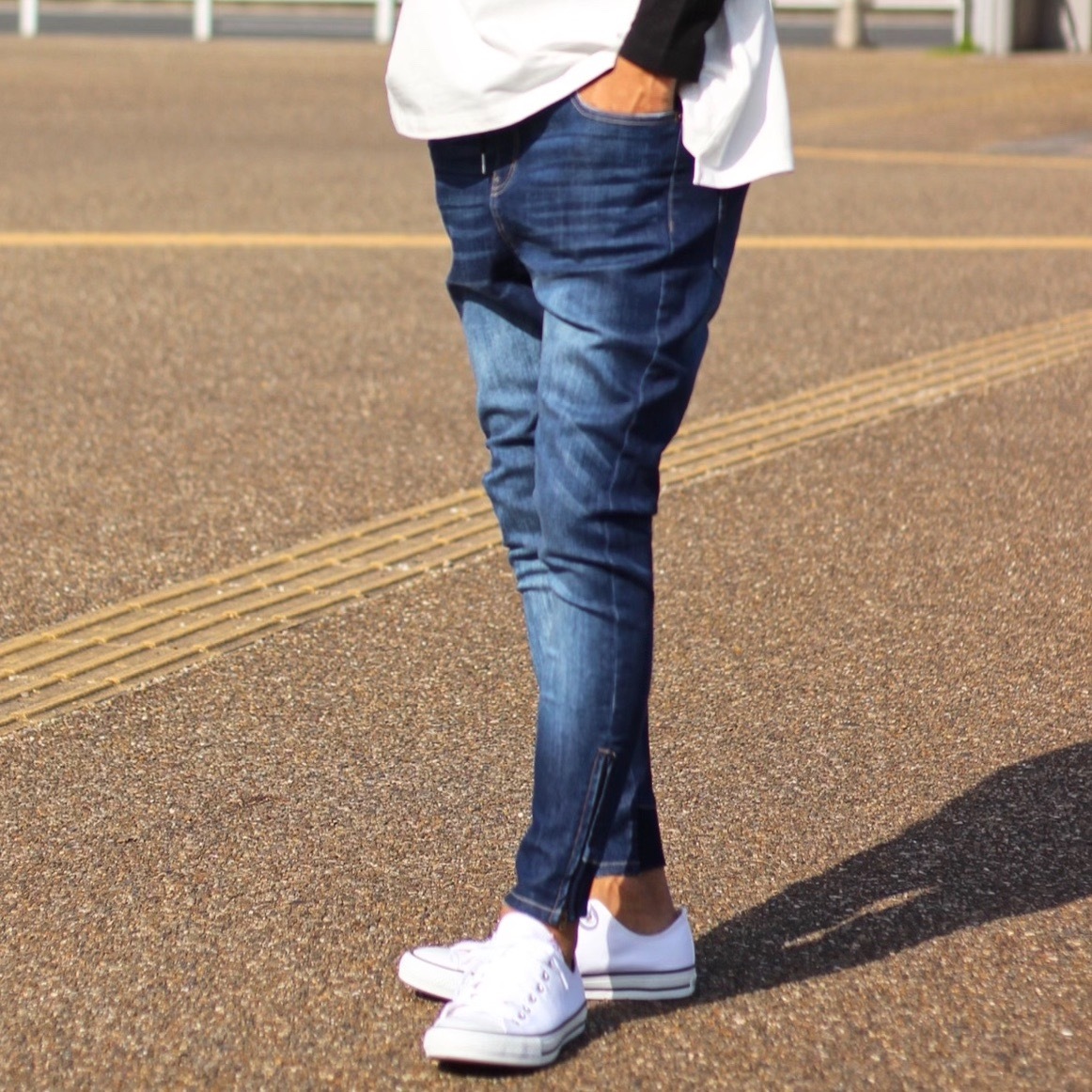 skinny jeans tapered