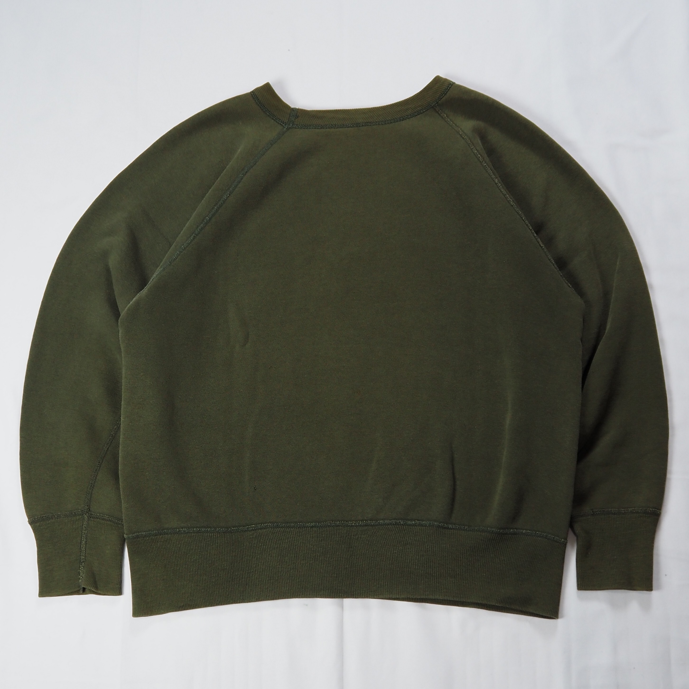 【9/23 20:00入荷】60's Champion カレッジスウェット オリーブグリーン Mサイズ の画像 13