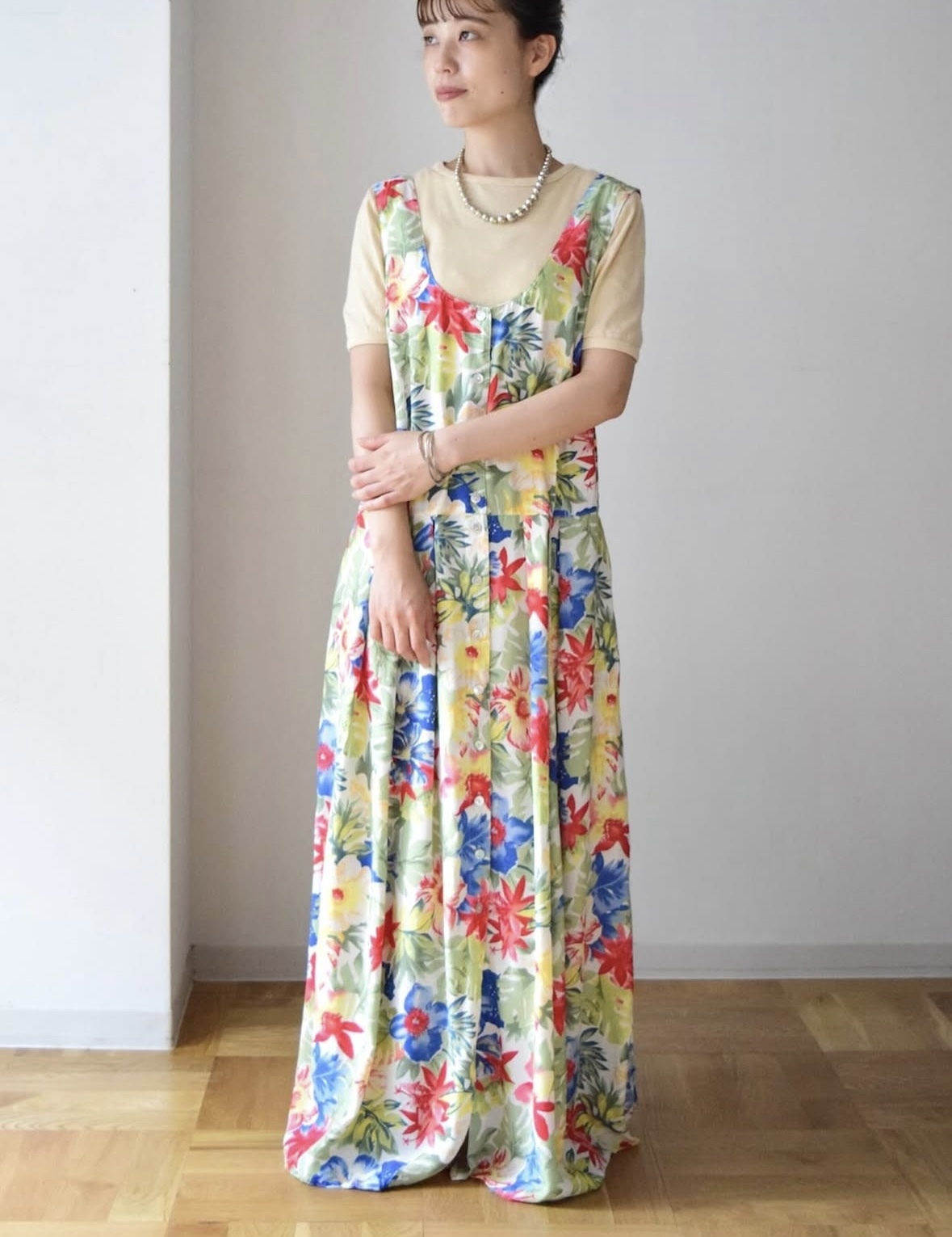 Flower sleeveless one piece