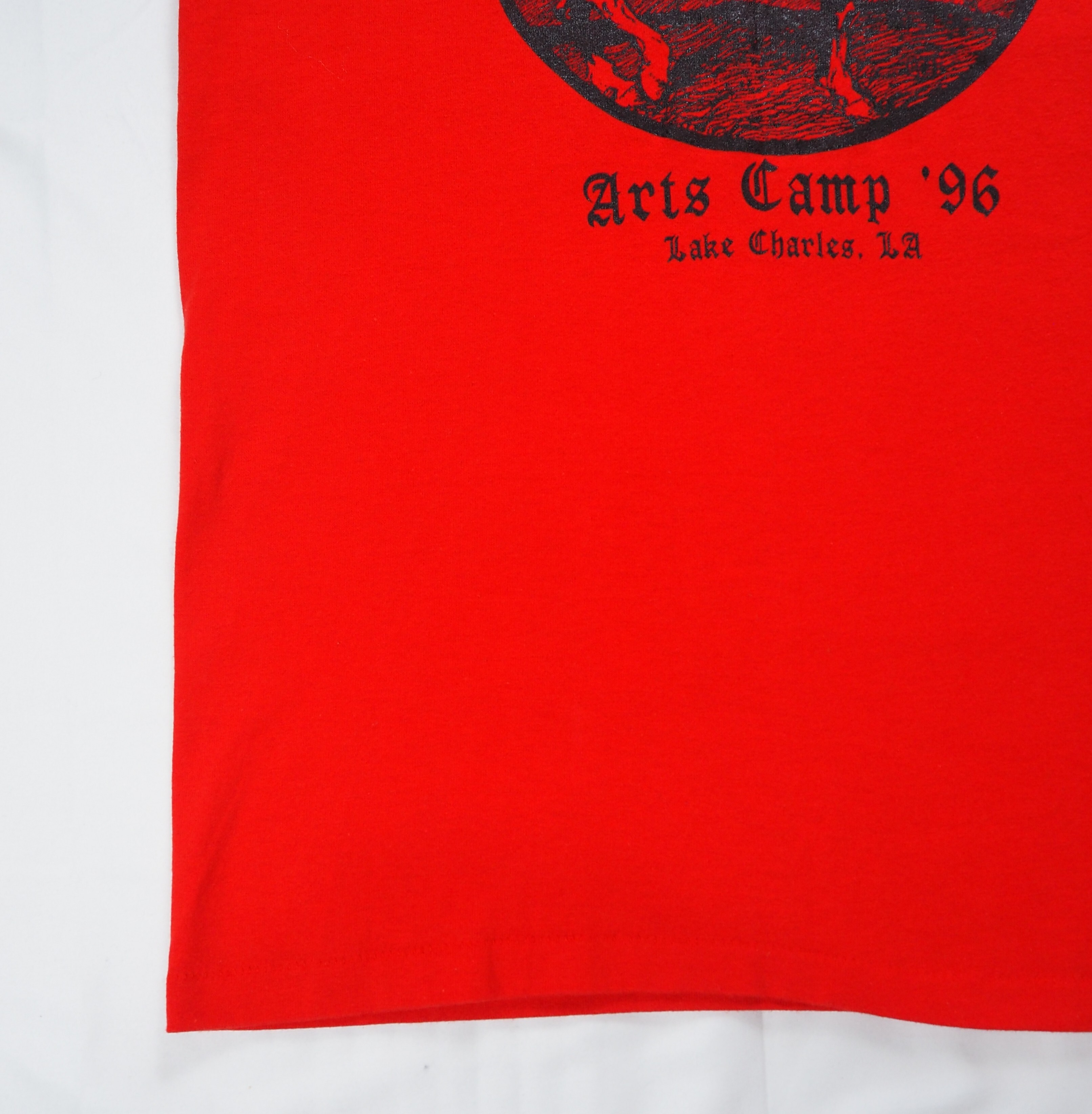 90's ONEITA プリントTシャツ オールドイングリッシュ レッド Sサイズ の画像 8