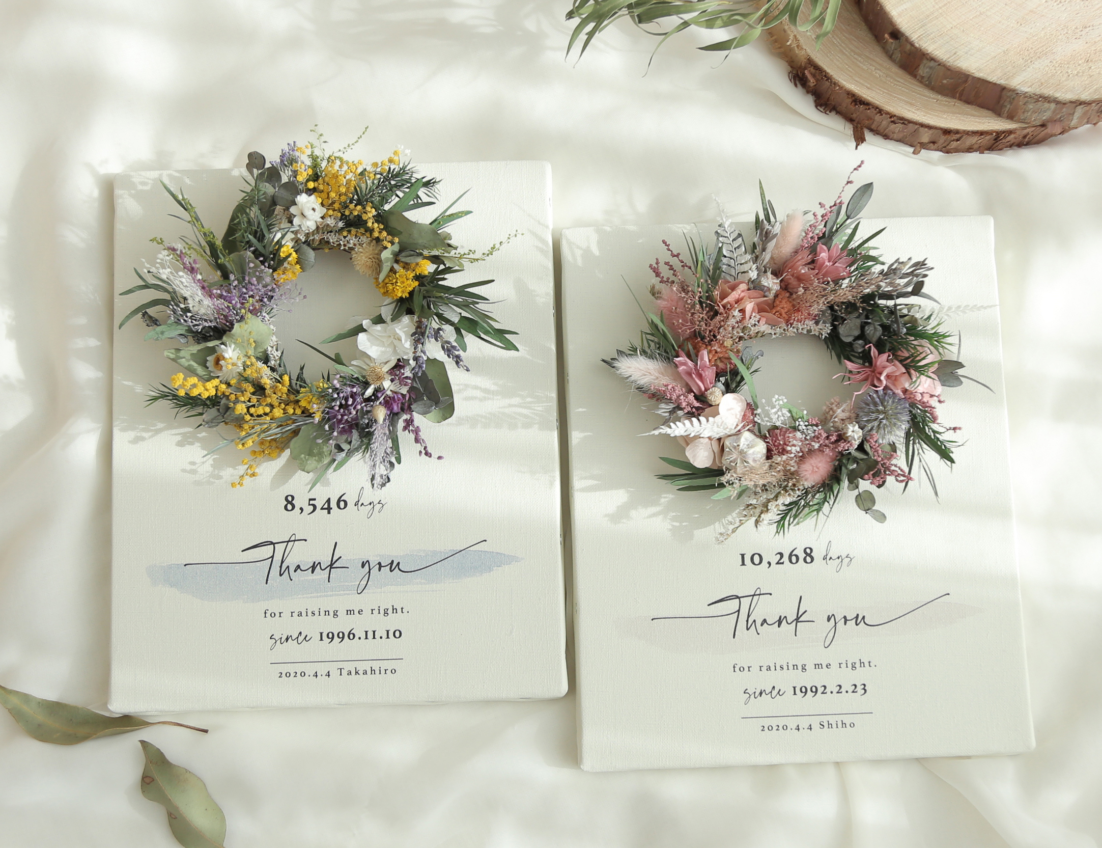 子育て感謝状 両親贈呈品 リース 2点セット Diy Store Pbw