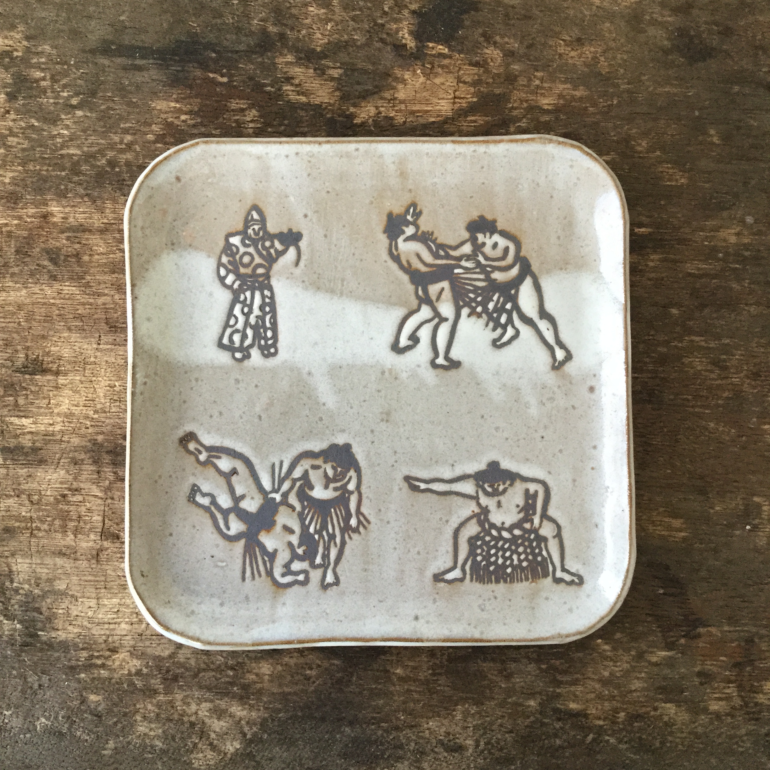 清水直子 / 角皿 相撲 SN-18 - 画像1