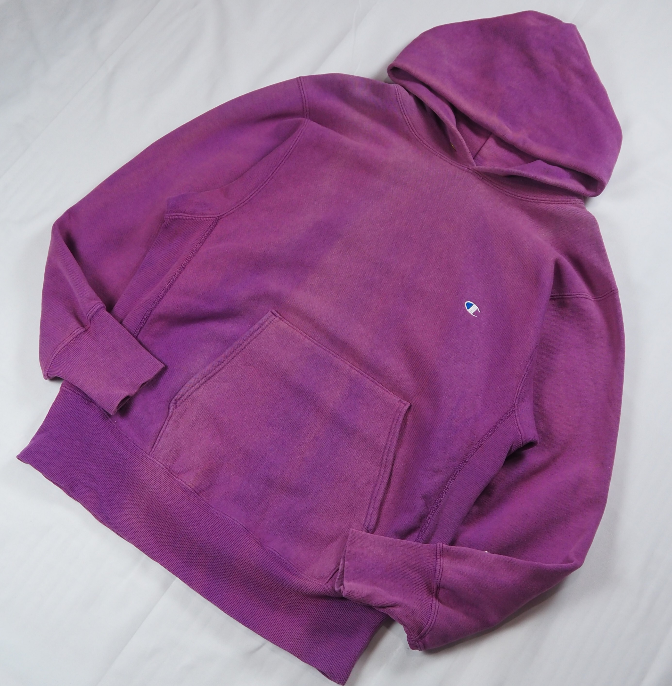【9/23 20:00入荷】90's Champion リバースフーディ フェード パープル Mサイズ の画像 3