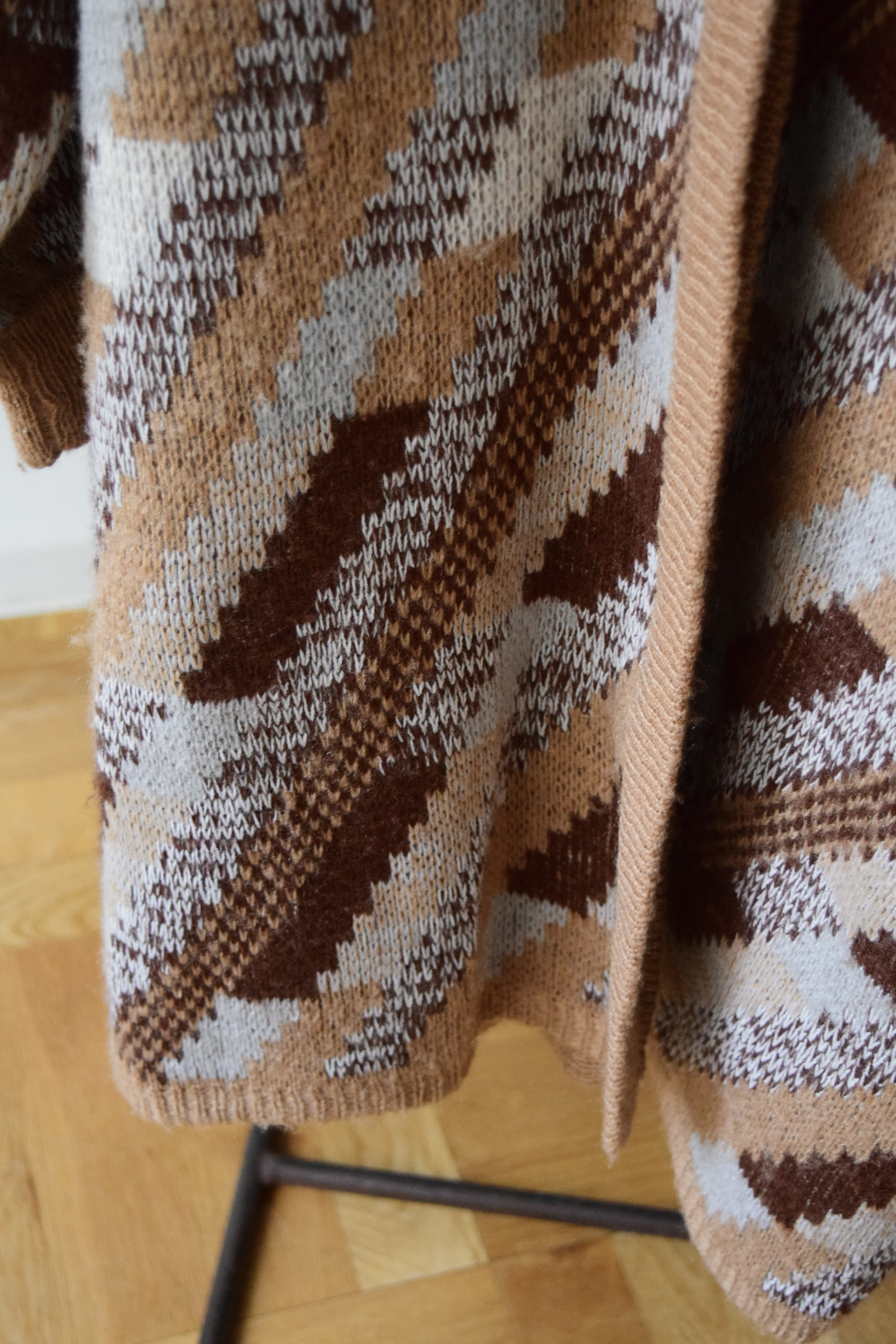 Vintage pattern knit coat の画像 11
