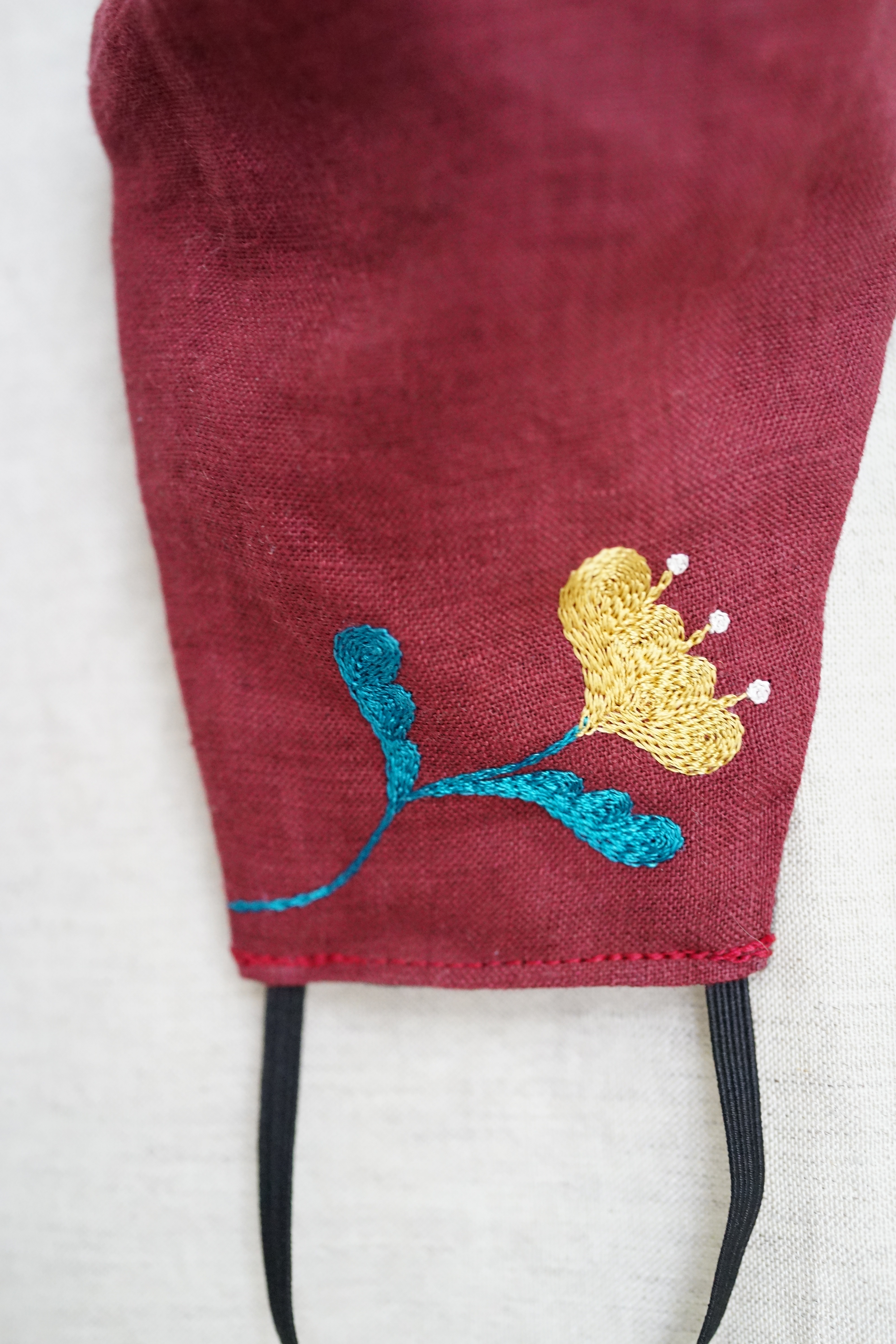 【SWIMAYA 刺繍MASK】 "Bordeaux"