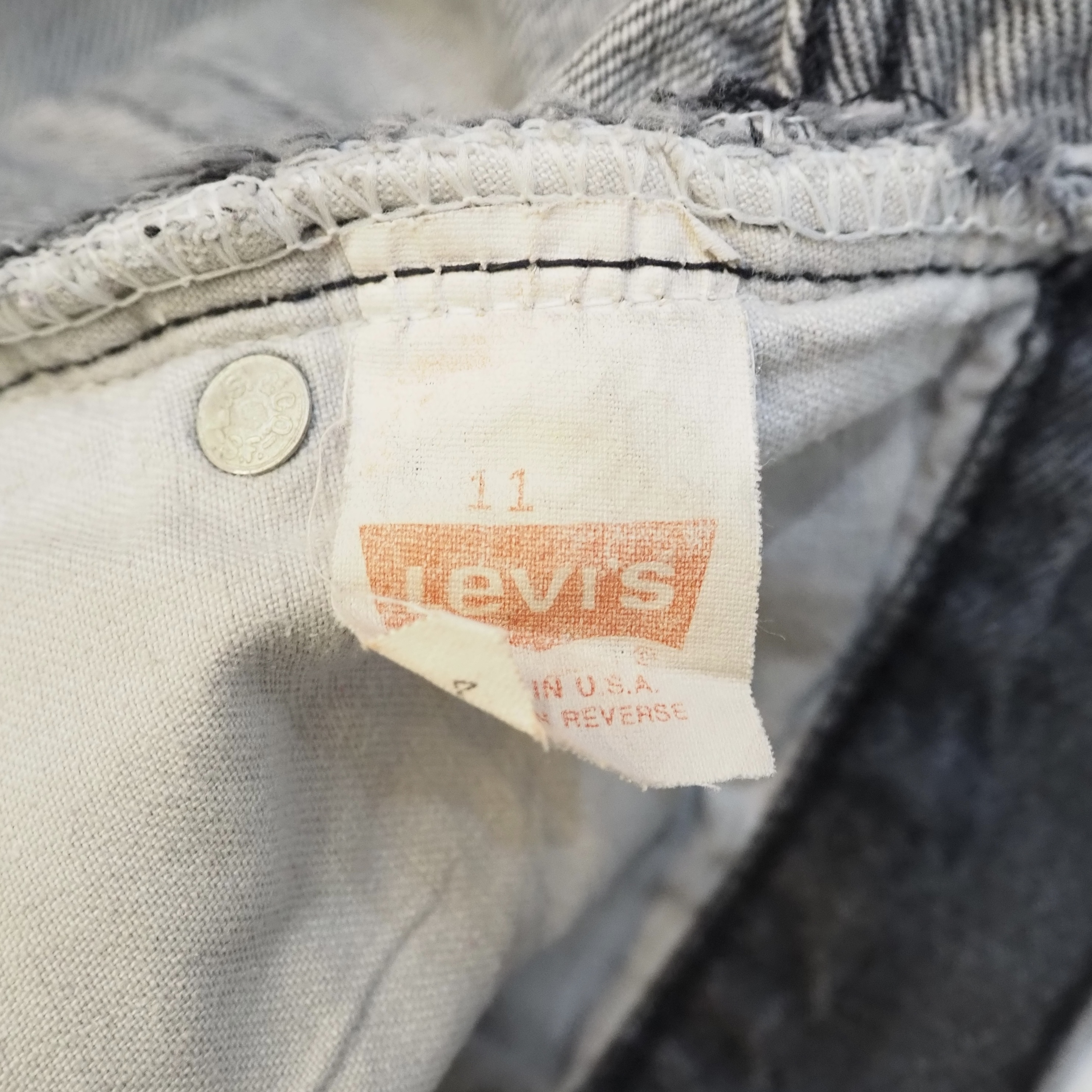 80’s Levi’s 501 6158 Black Denim 先染め 30×28 の画像 7