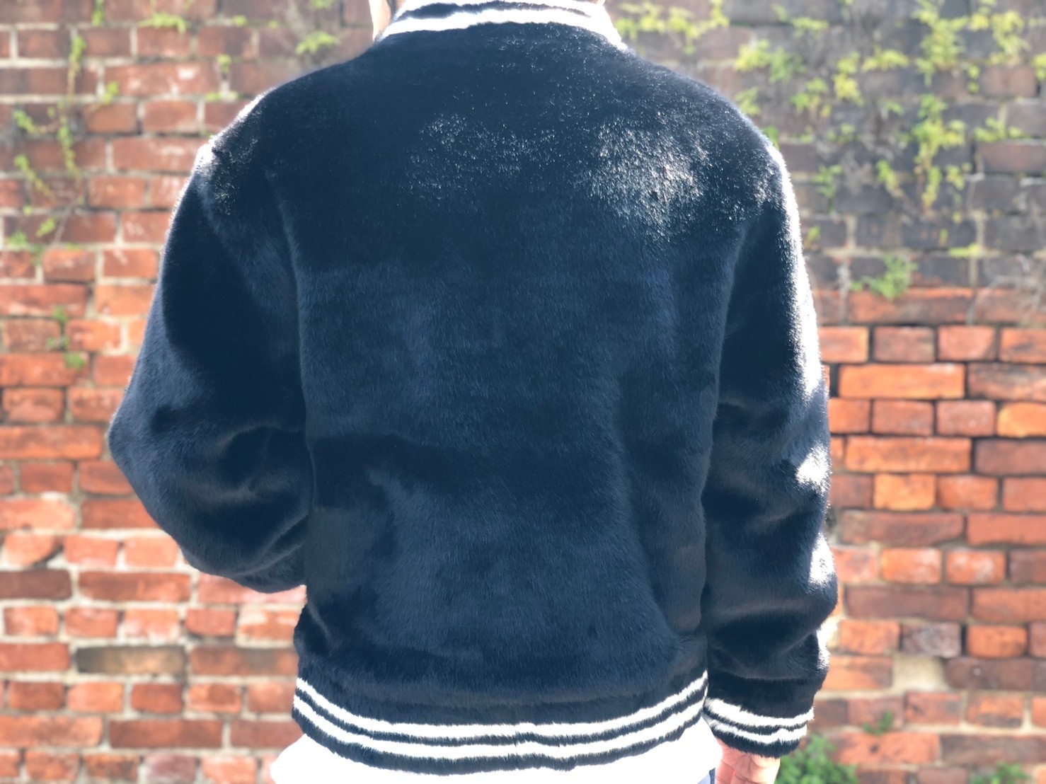 faux fur varsity jacket supreme