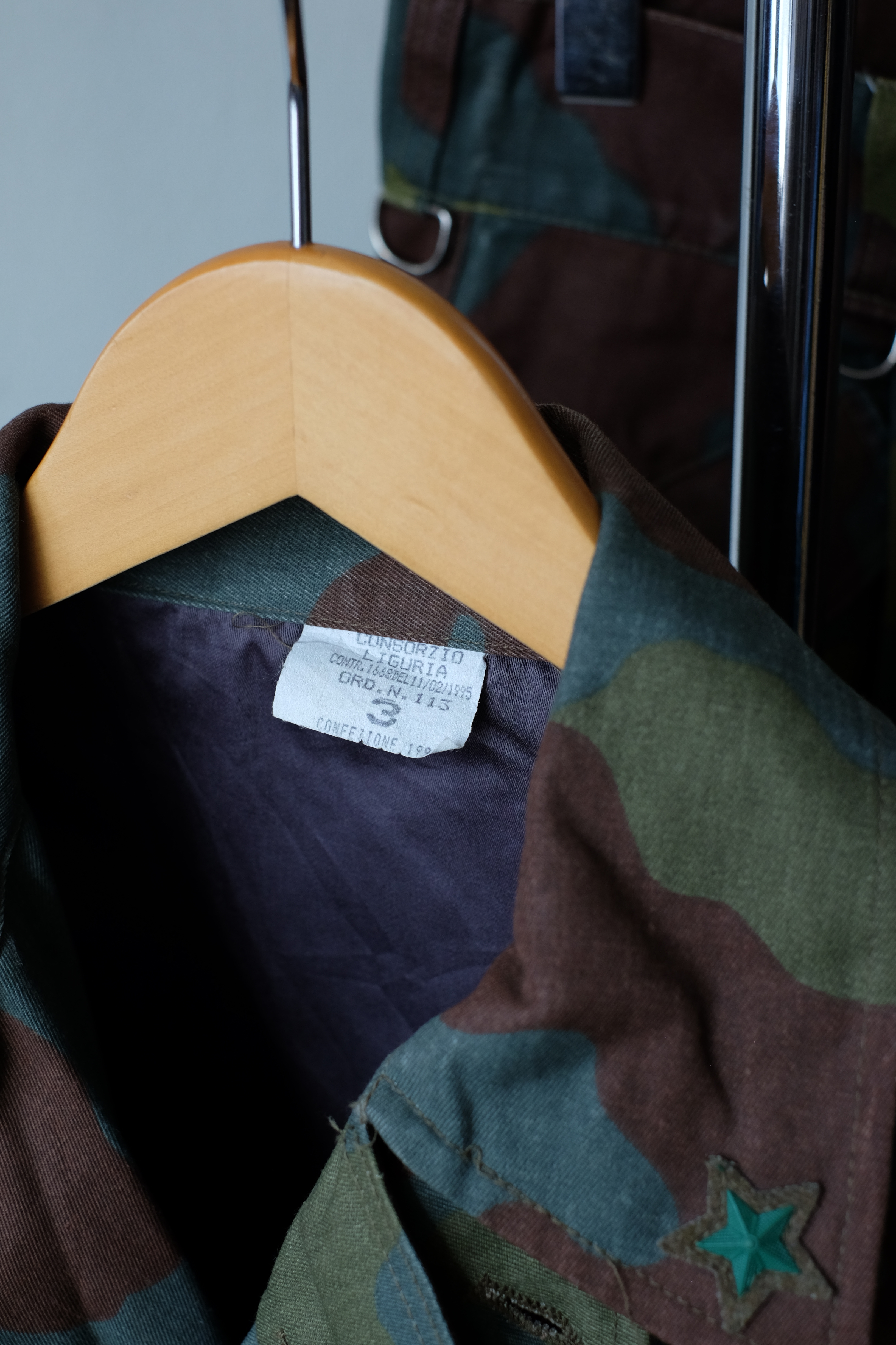 Italian military san marco camo field jacket “one wash” の画像 12