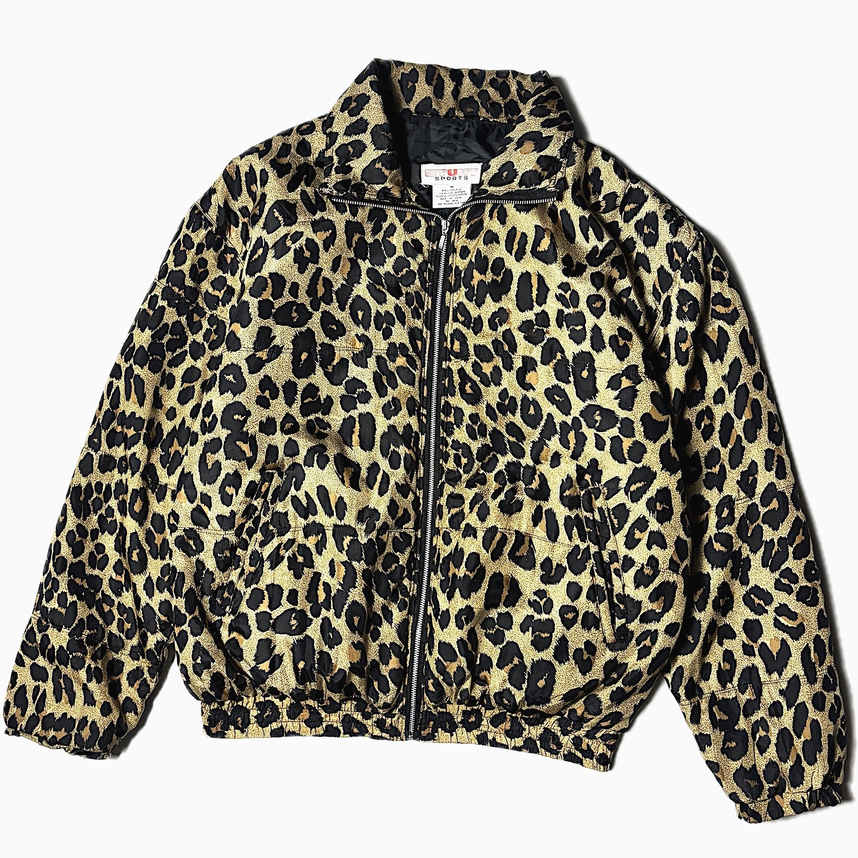 Vintage 80's【STUNT SPORTS】Leopard Silk Jacket